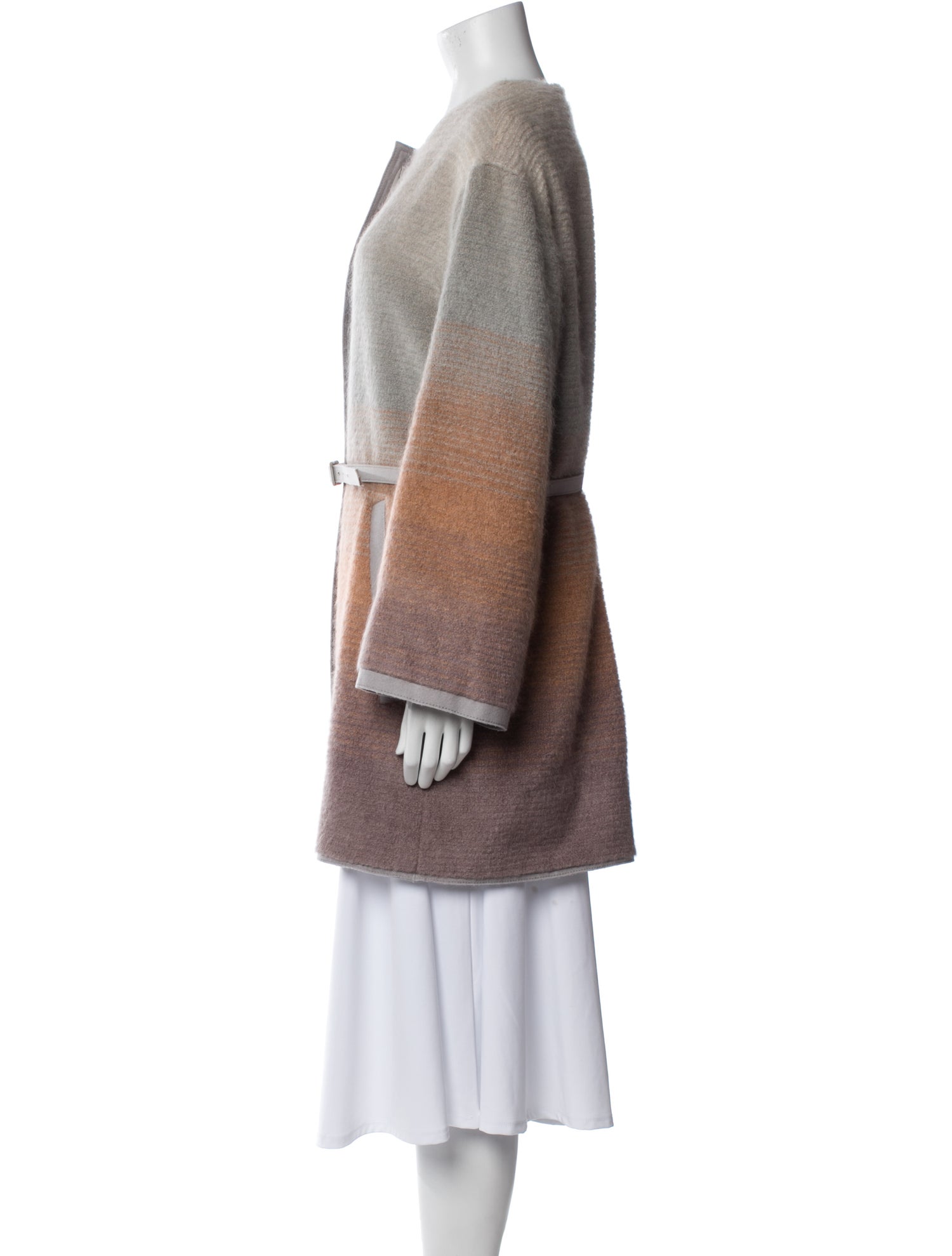 Missoni Mohair Colorblock Pattern Coat