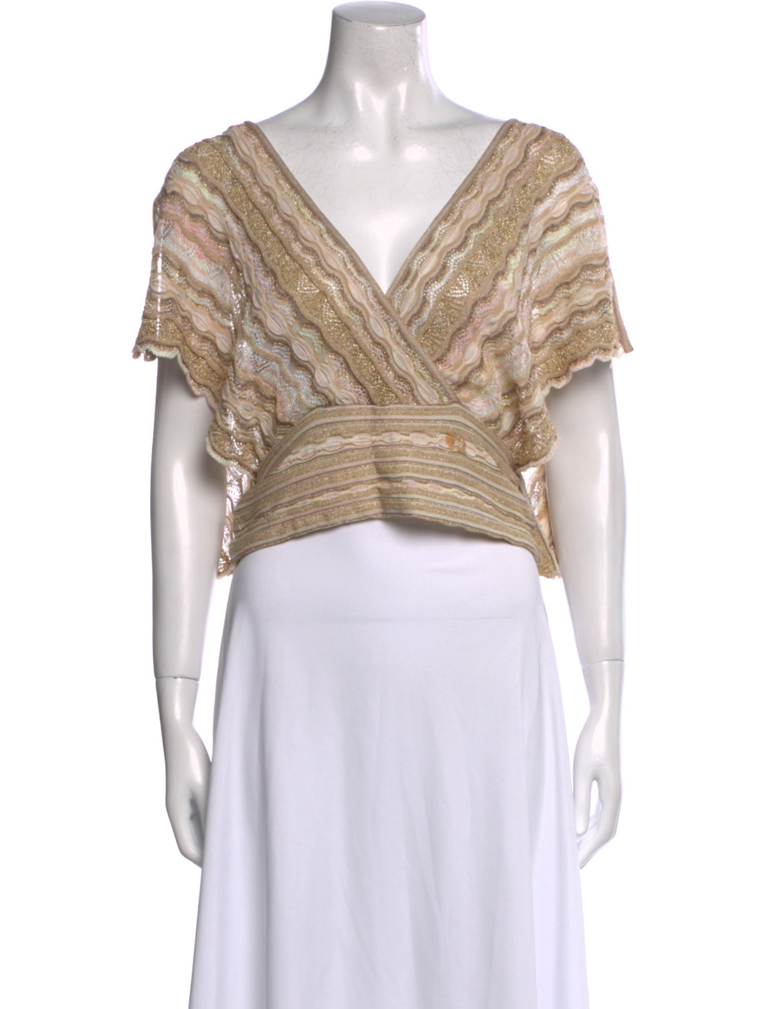 Missoni Striped V-Neck Crop Top