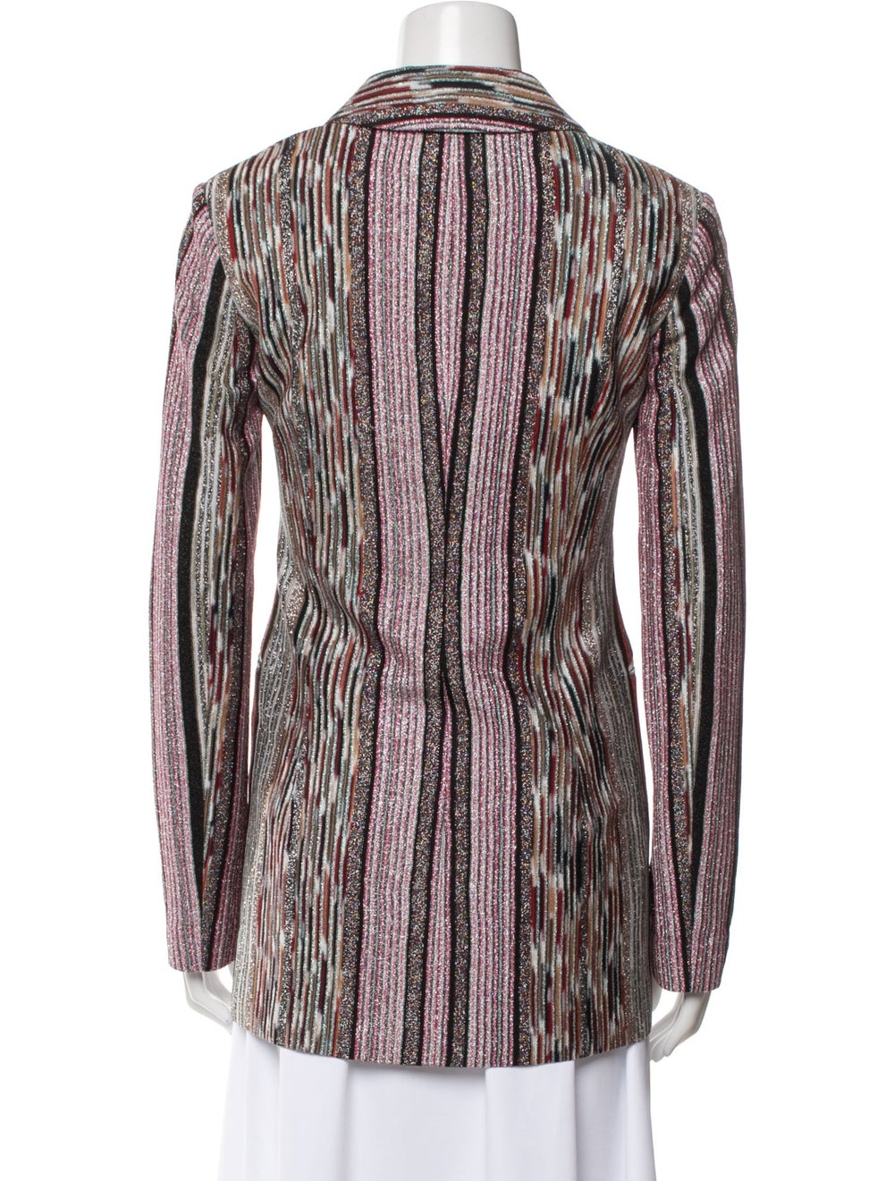 Missoni Blazer Patterned Pointed Collar Slit Pock… - image 3