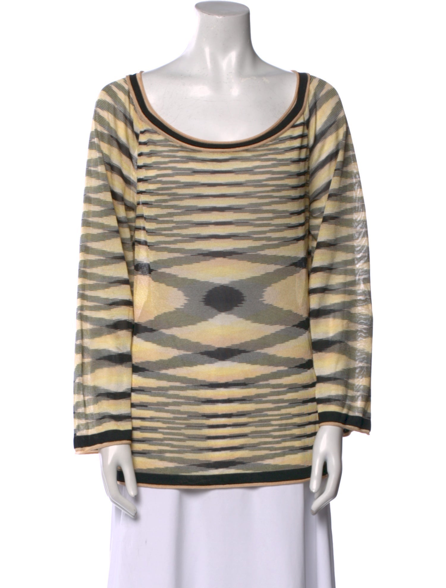 Missoni Striped Scoop Neck Blouse
