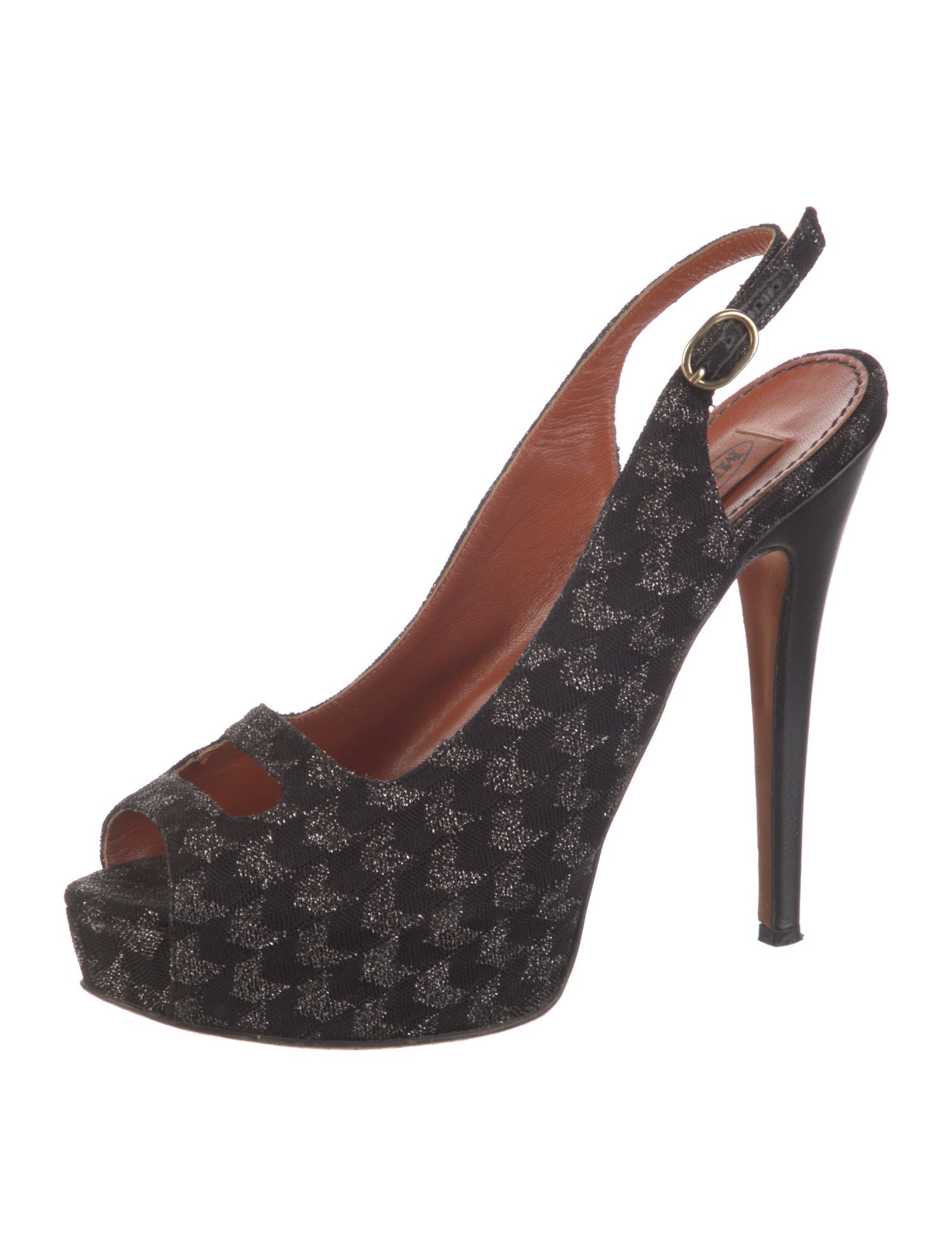 Missoni Chevron Printed Slingback Sandals