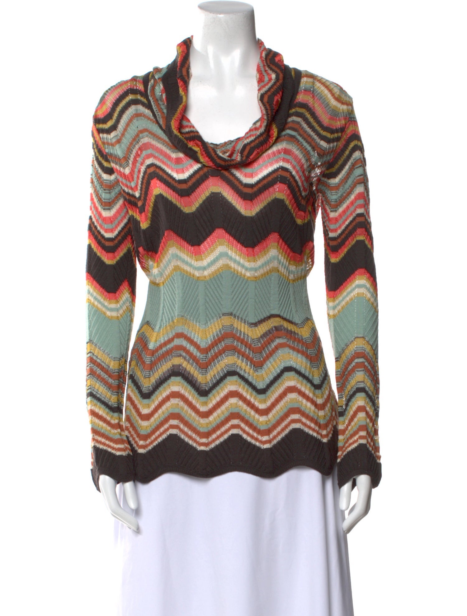 Missoni Striped Cowl Neck Sweater