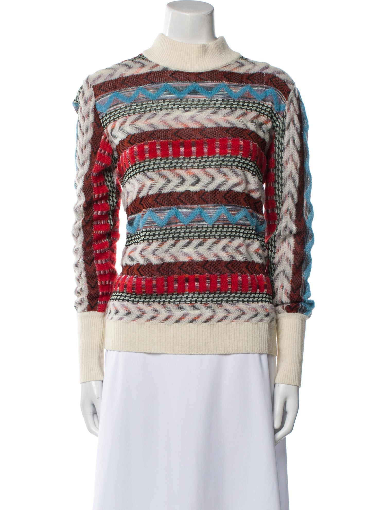 Missoni Striped Mock Neck Sweater