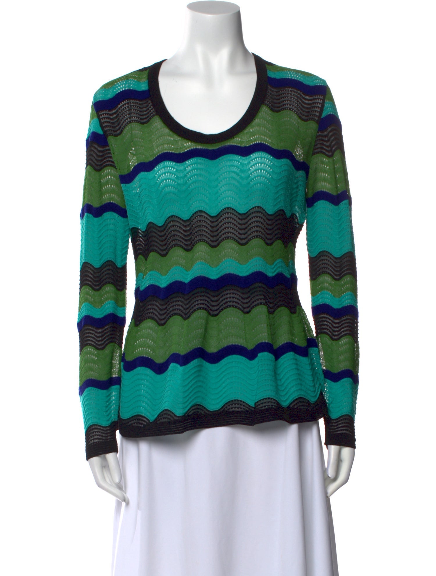 Missoni Striped Scoop Neck Sweater