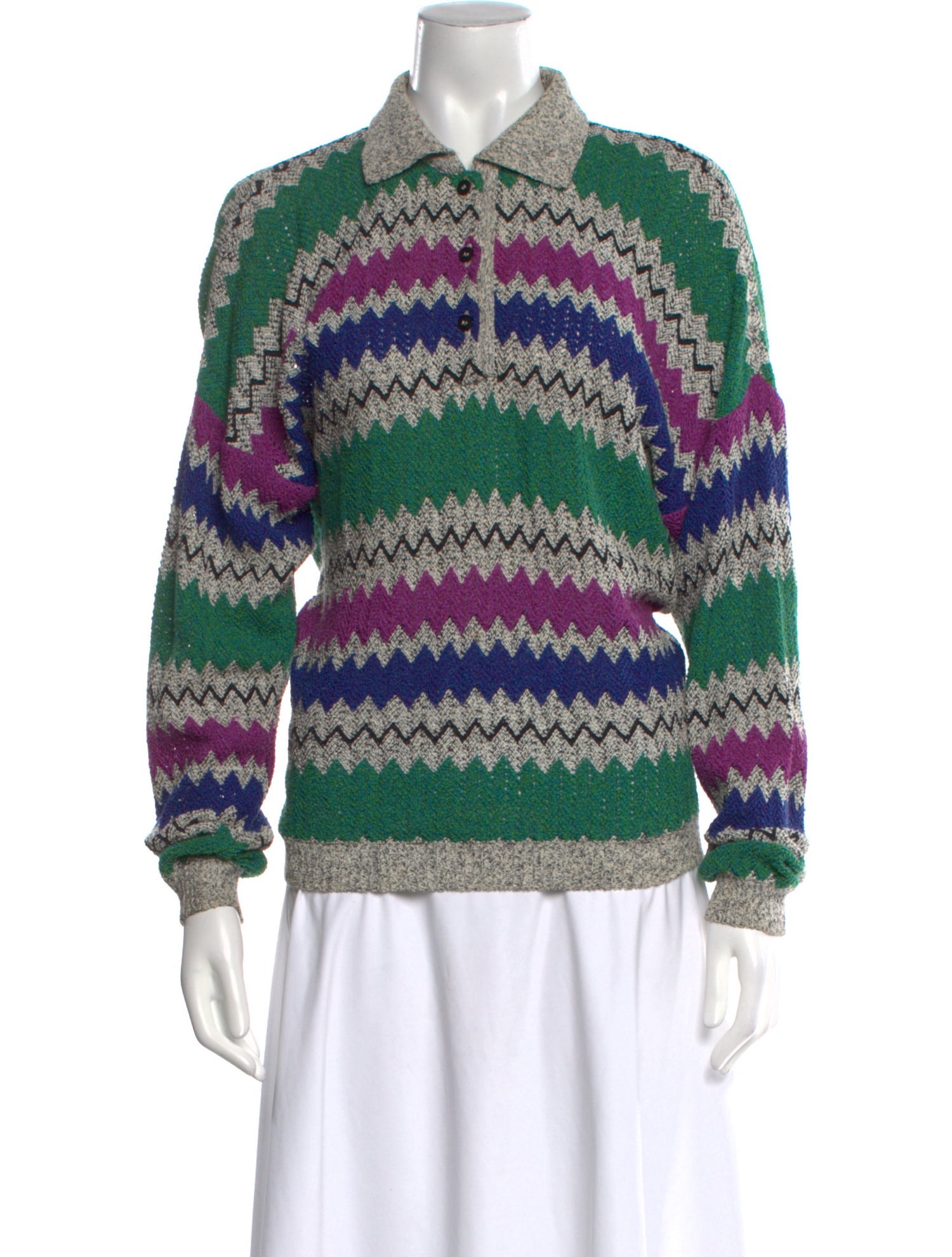 Missoni Striped Mock Neck Sweater