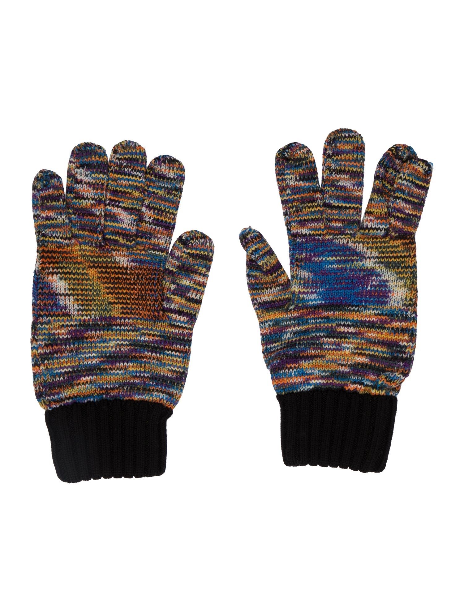 Missoni Multicolored Knitted Gloves