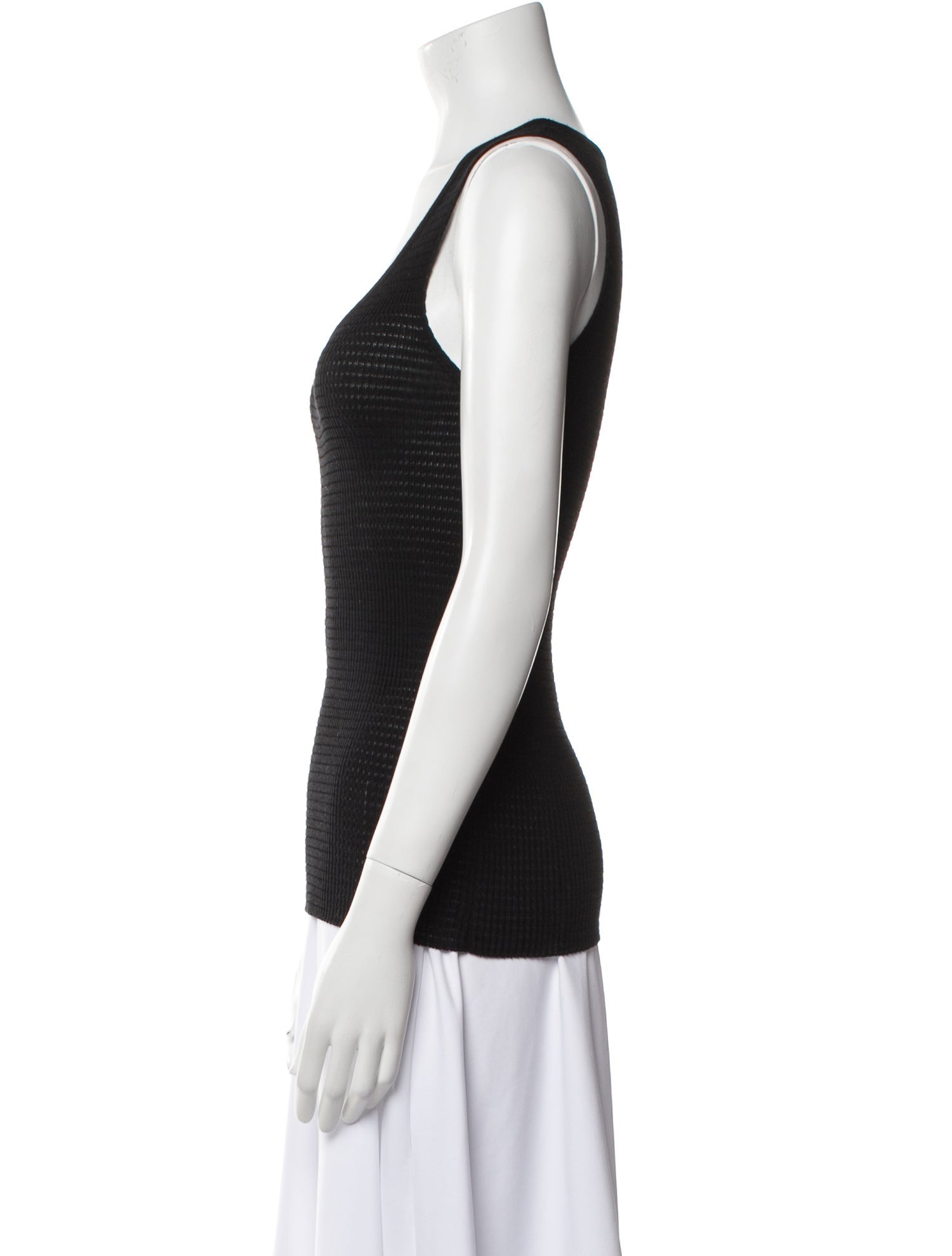 M Missoni Merino Wool Scoop Neck Top