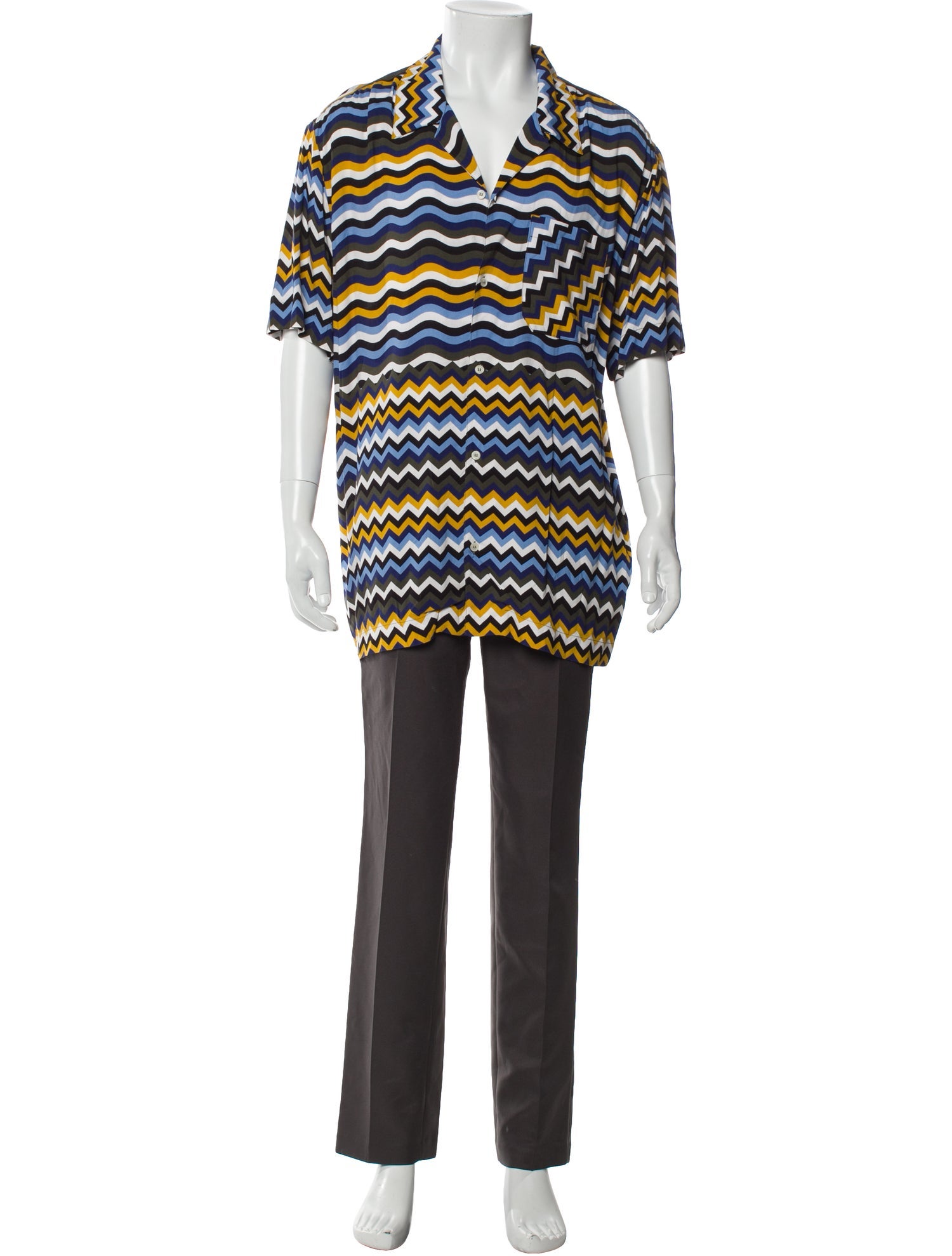 Missoni Striped Three-Quarter Sleeve Shirt