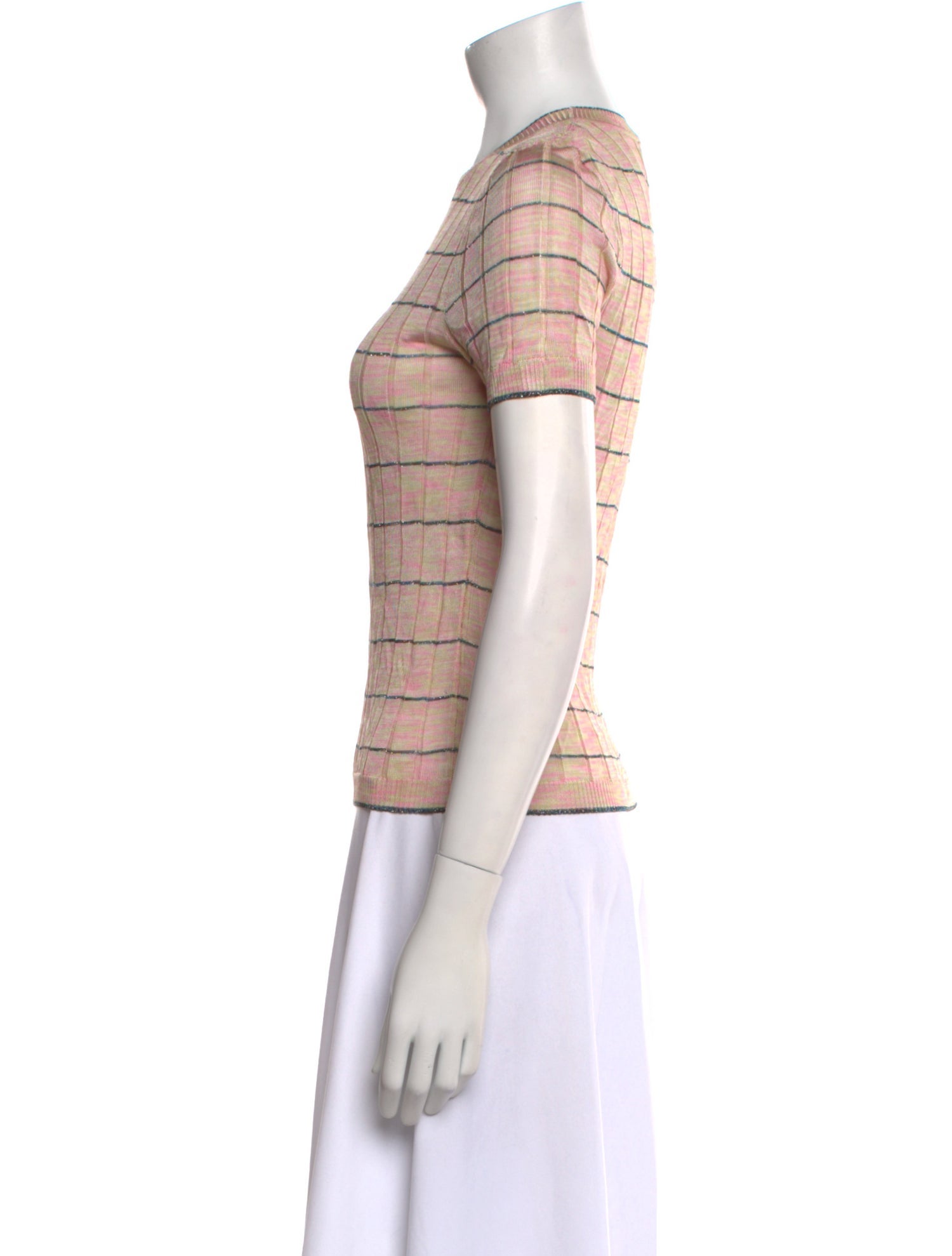 M Missoni Striped Crew Neck T-Shirt