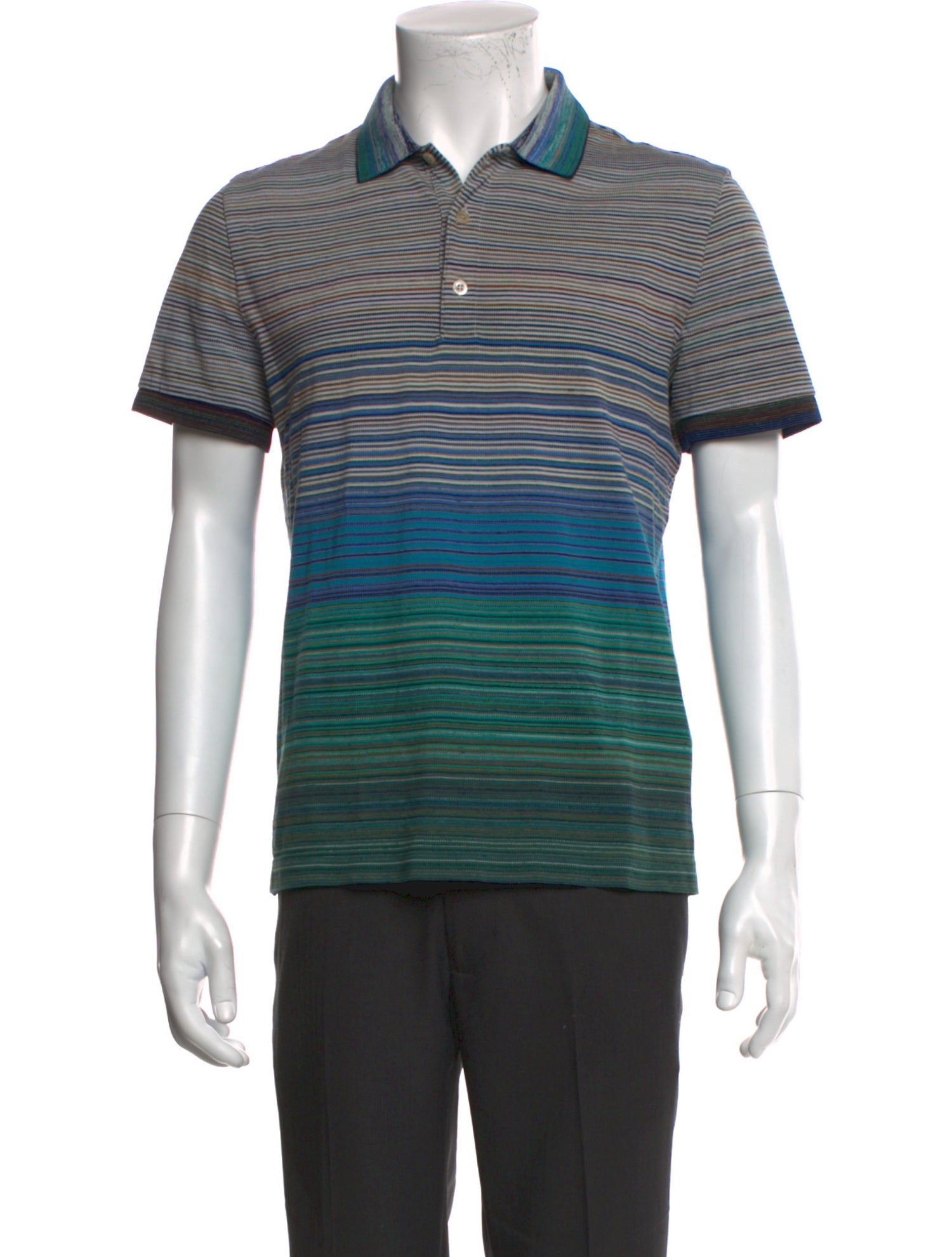 Missoni Striped Collar Polo Shirt