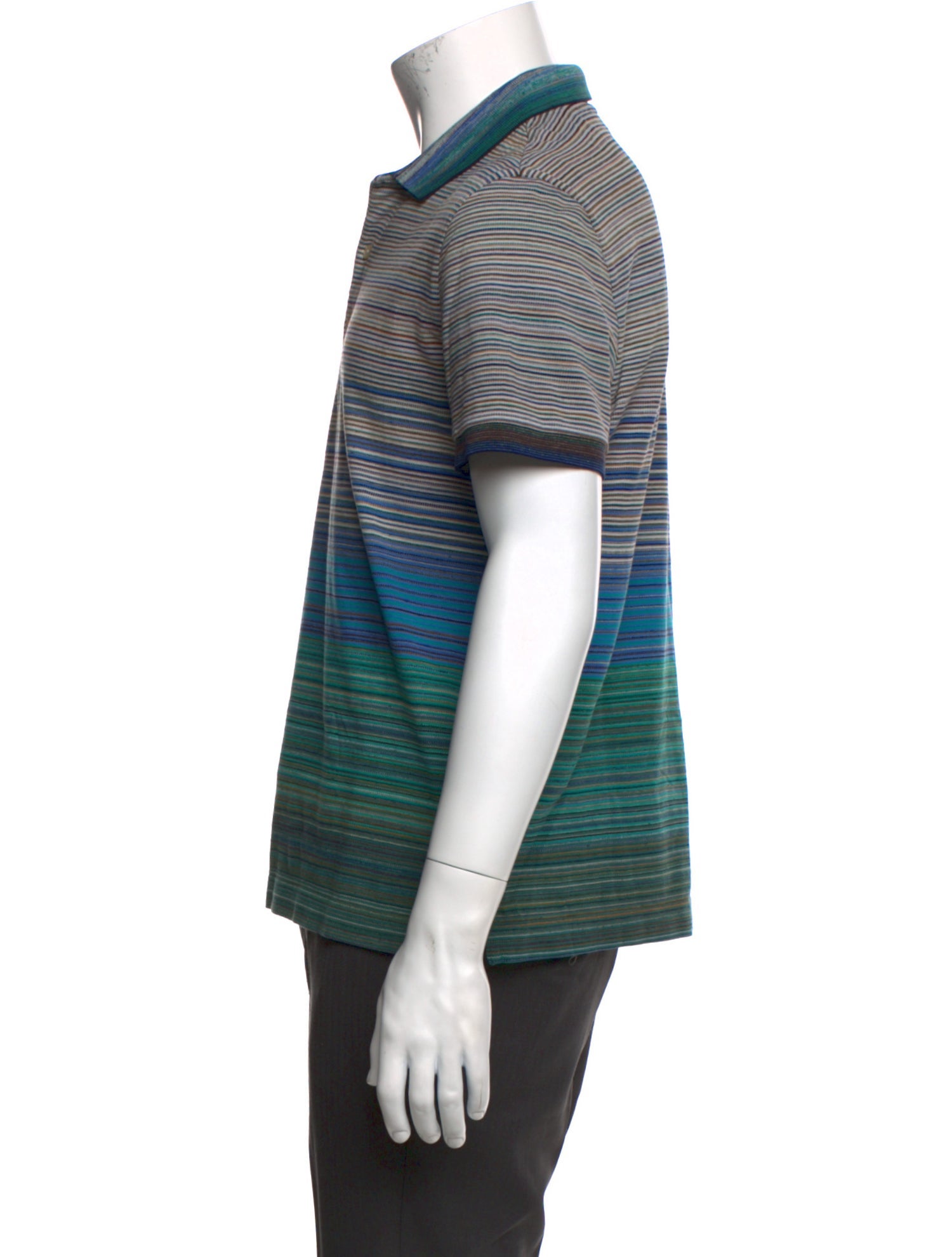 Missoni Striped Collar Polo Shirt
