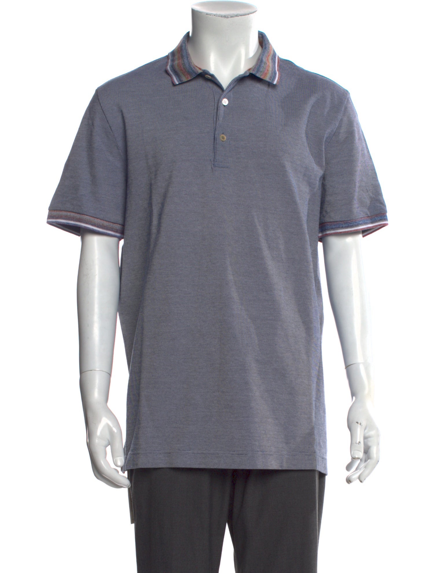 Missoni Striped Crew Neck Polo Shirt