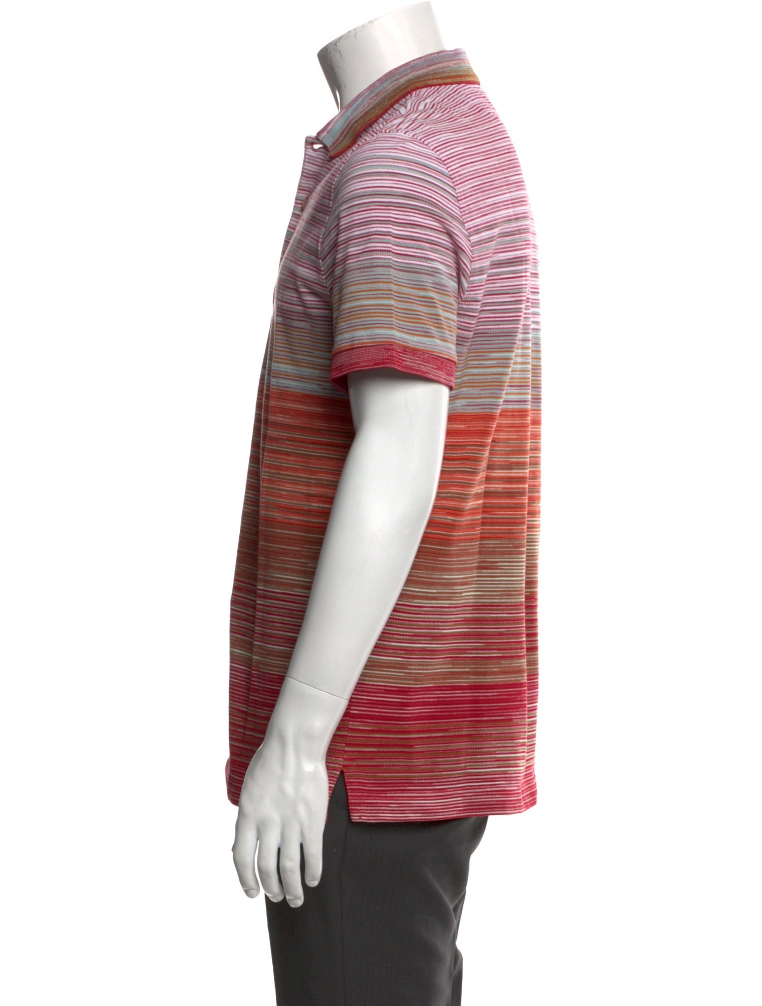 Missoni Striped Crew Neck Polo Shirt