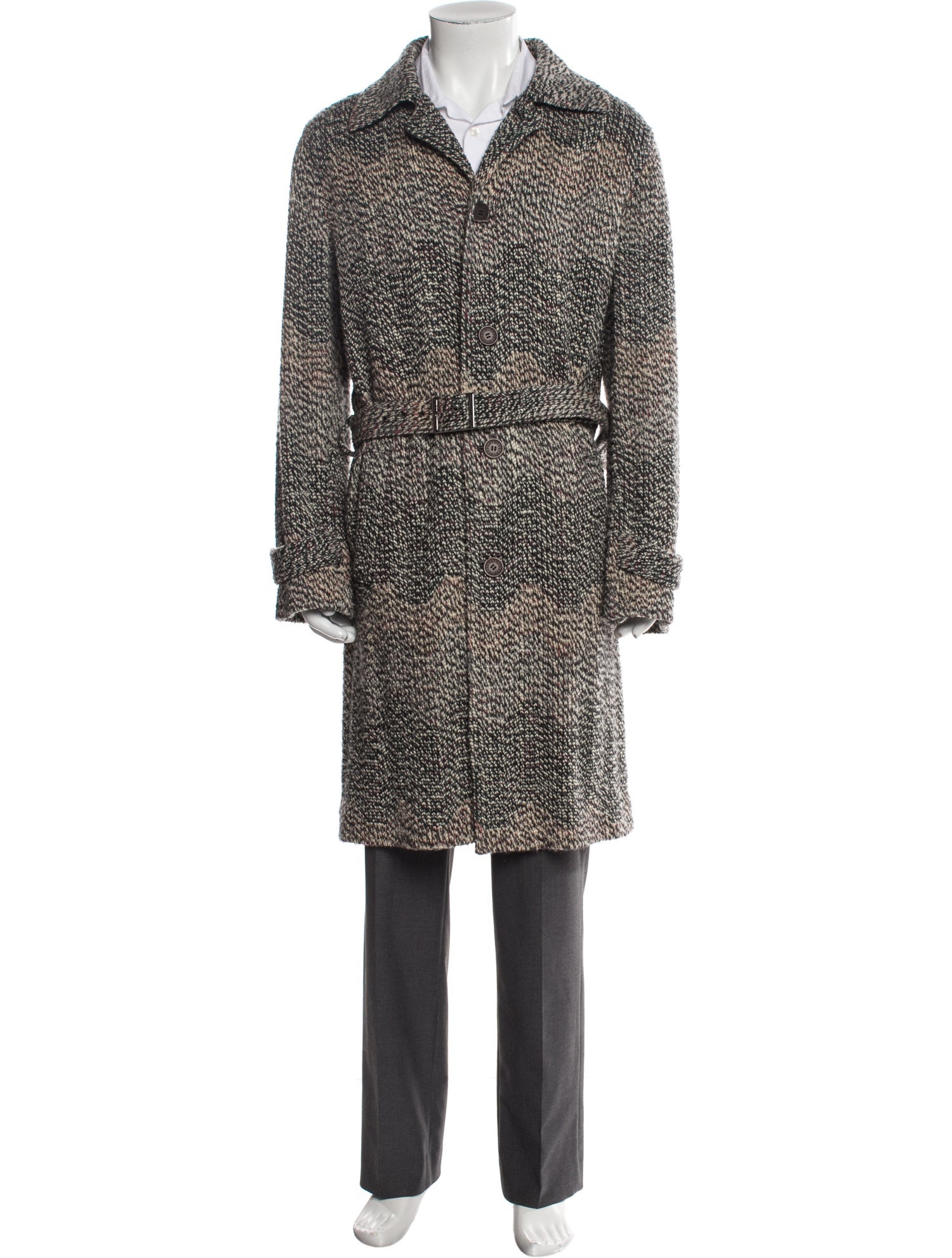 Missoni Wool Houndstooth Print Overcoat