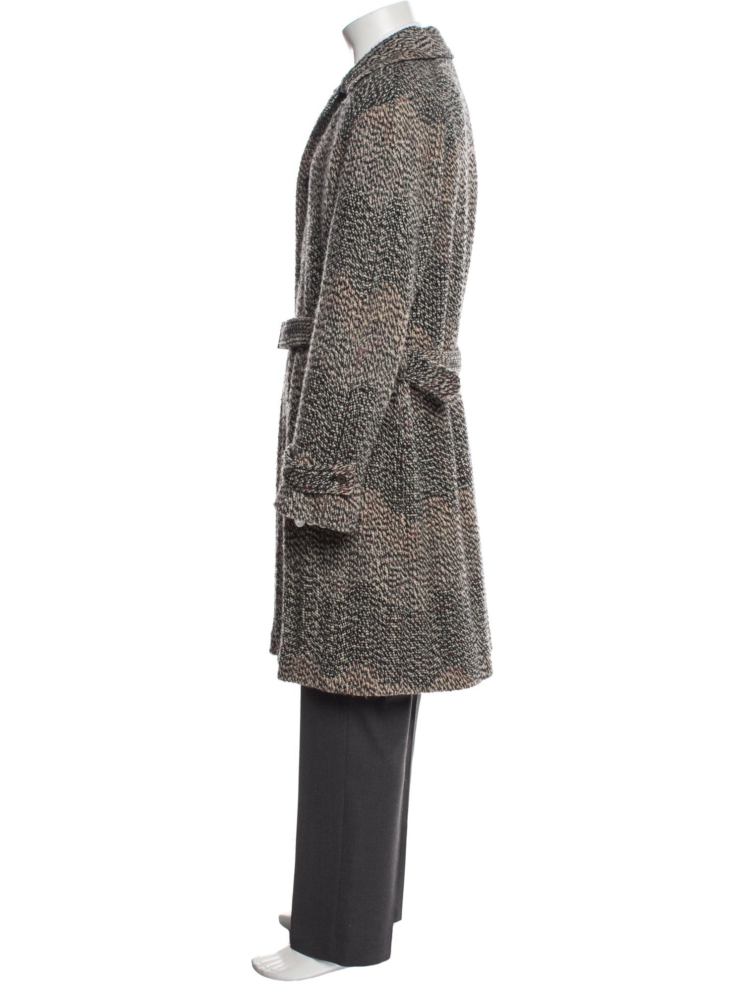 Missoni Wool Houndstooth Print Overcoat