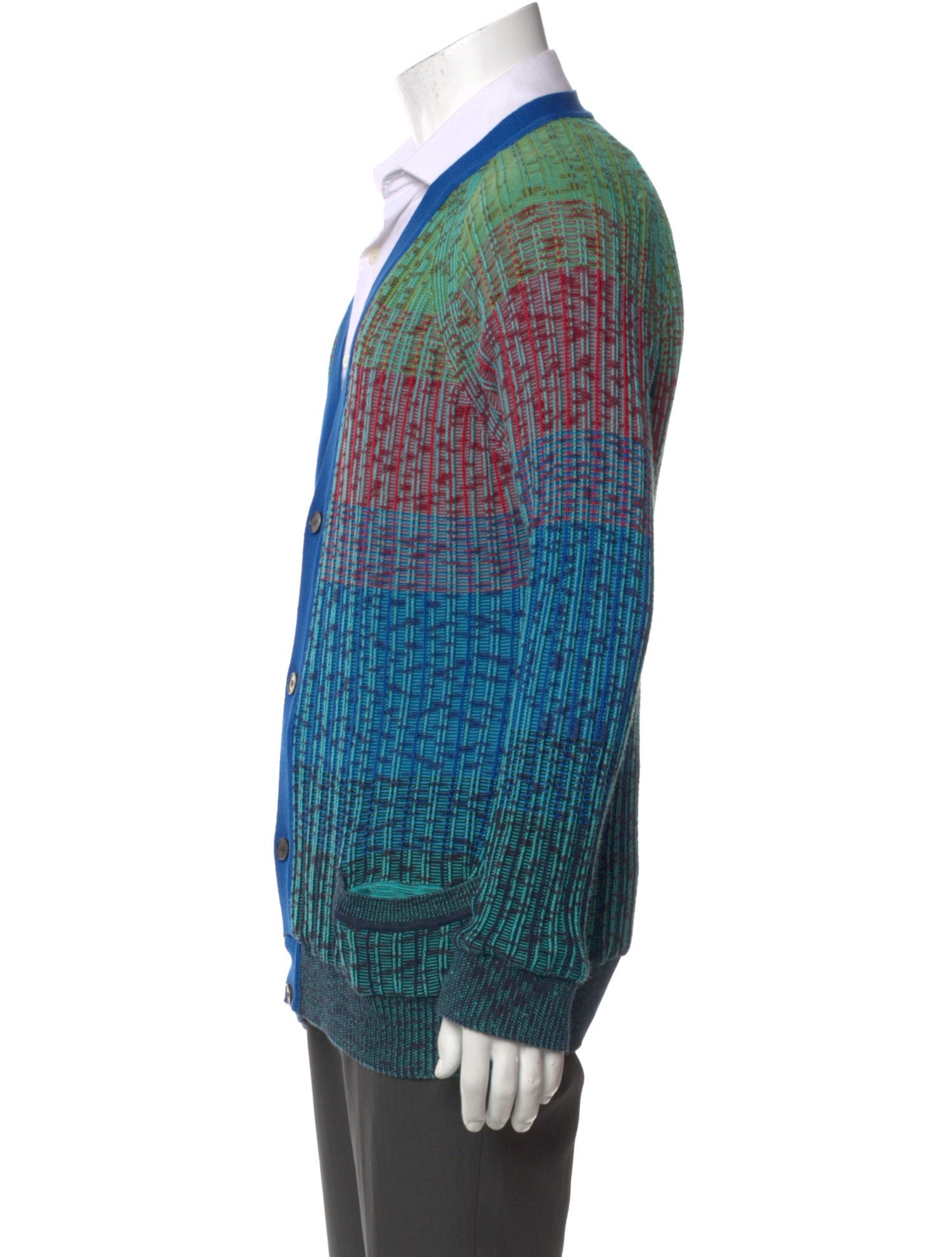 Missoni Colorblock Pattern V-Neck Cardigan