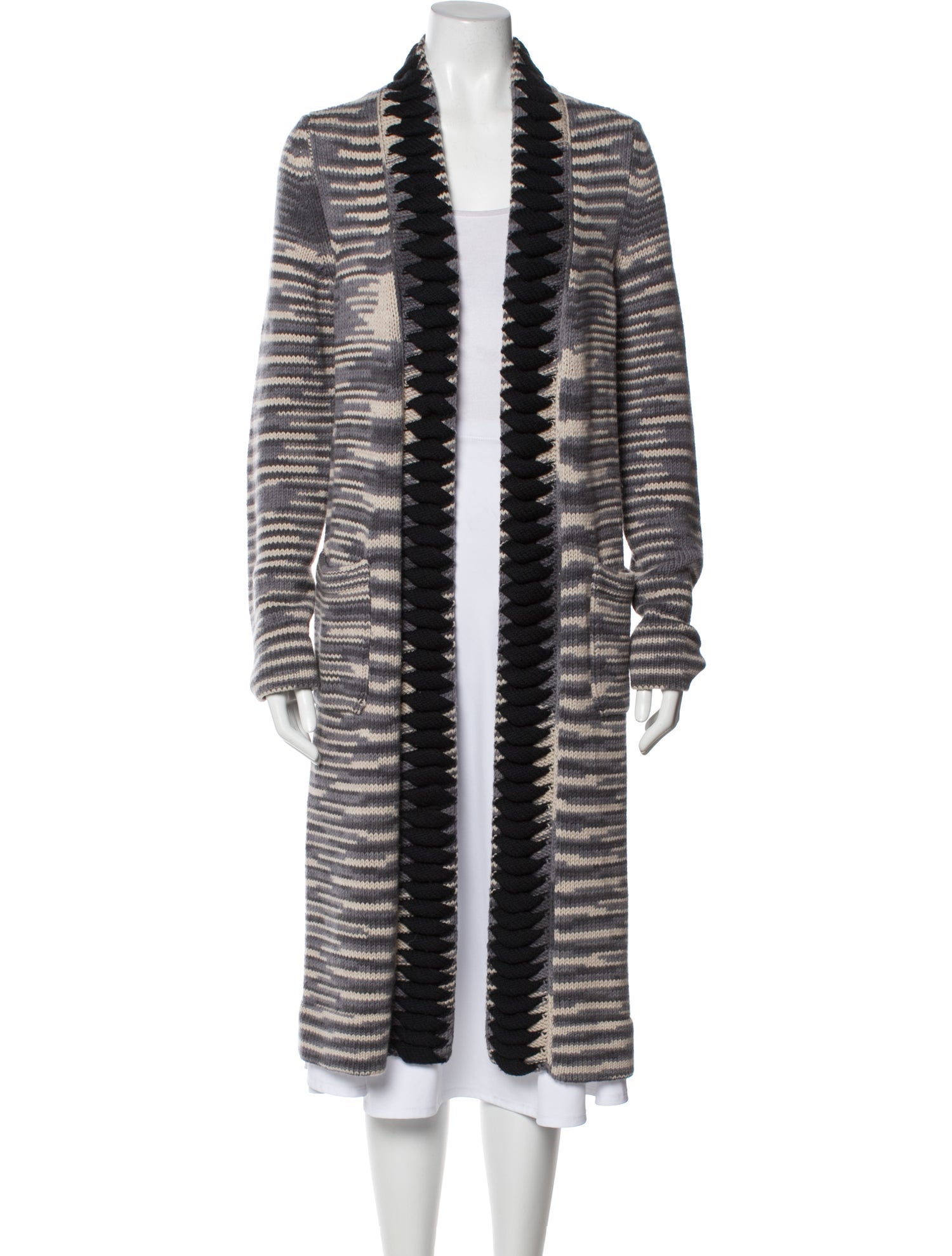 Missoni Cashmere Striped Faux Fur Coat
