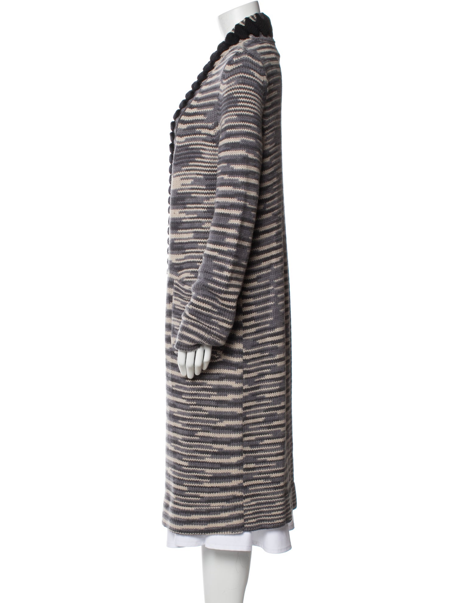 Missoni Cashmere Striped Faux Fur Coat