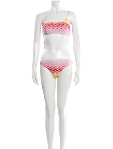 Pre-owned Missoni Printed Bikini W/ Tags In Neutral