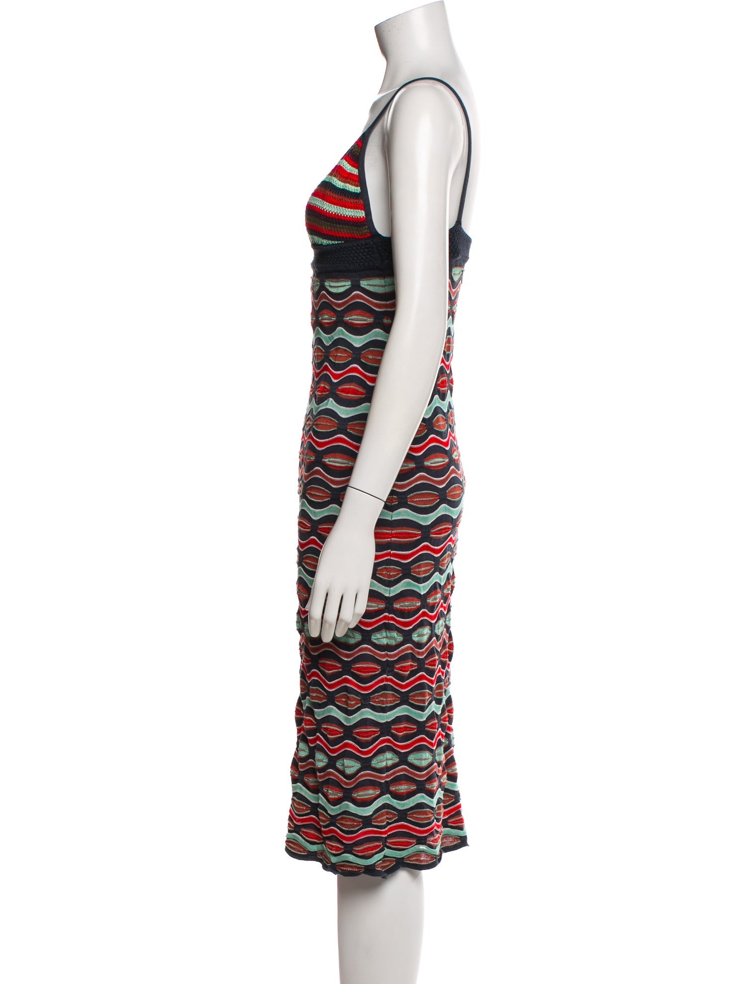 M Missoni Striped Knee-Length Dress