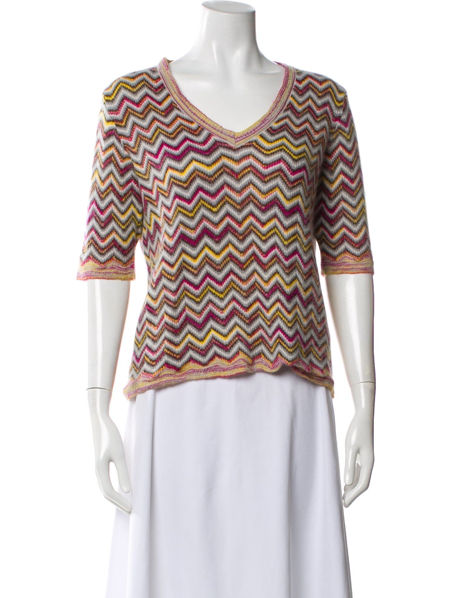 M Missoni Patterned V-Neck Top