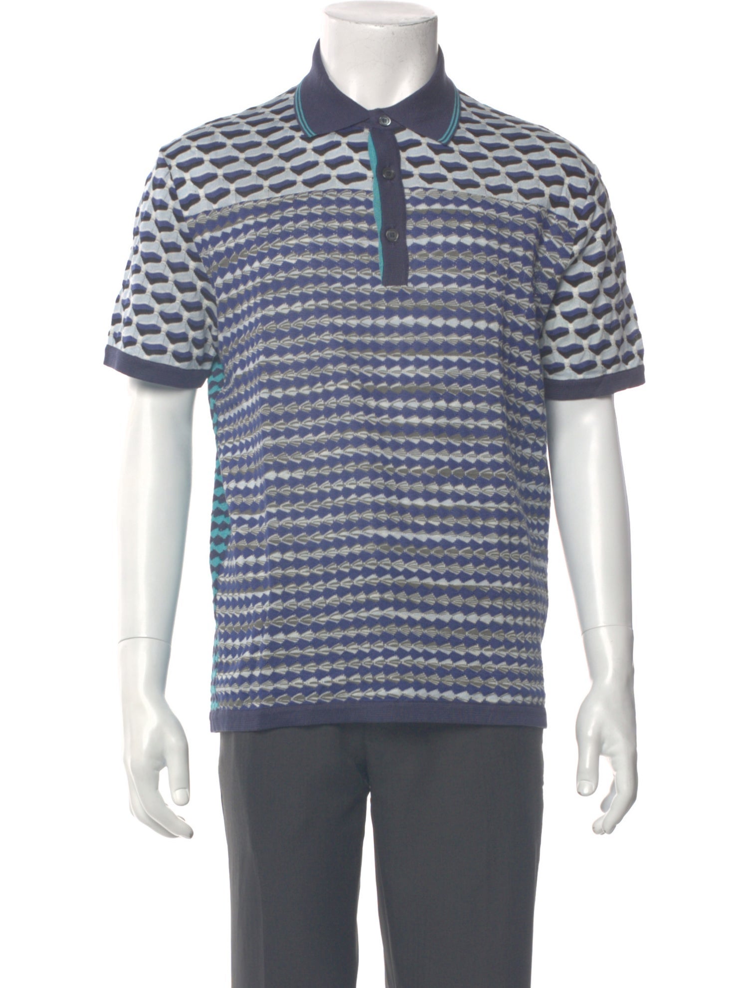 Missoni Printed Collar Polo Shirt