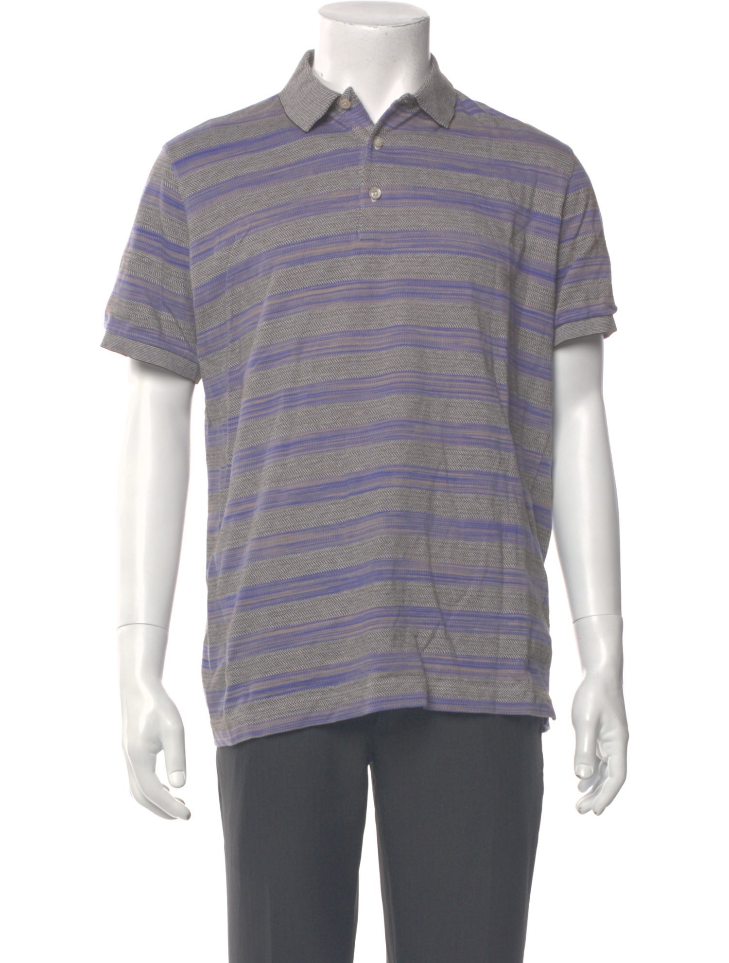 Missoni Striped Collar Polo Shirt