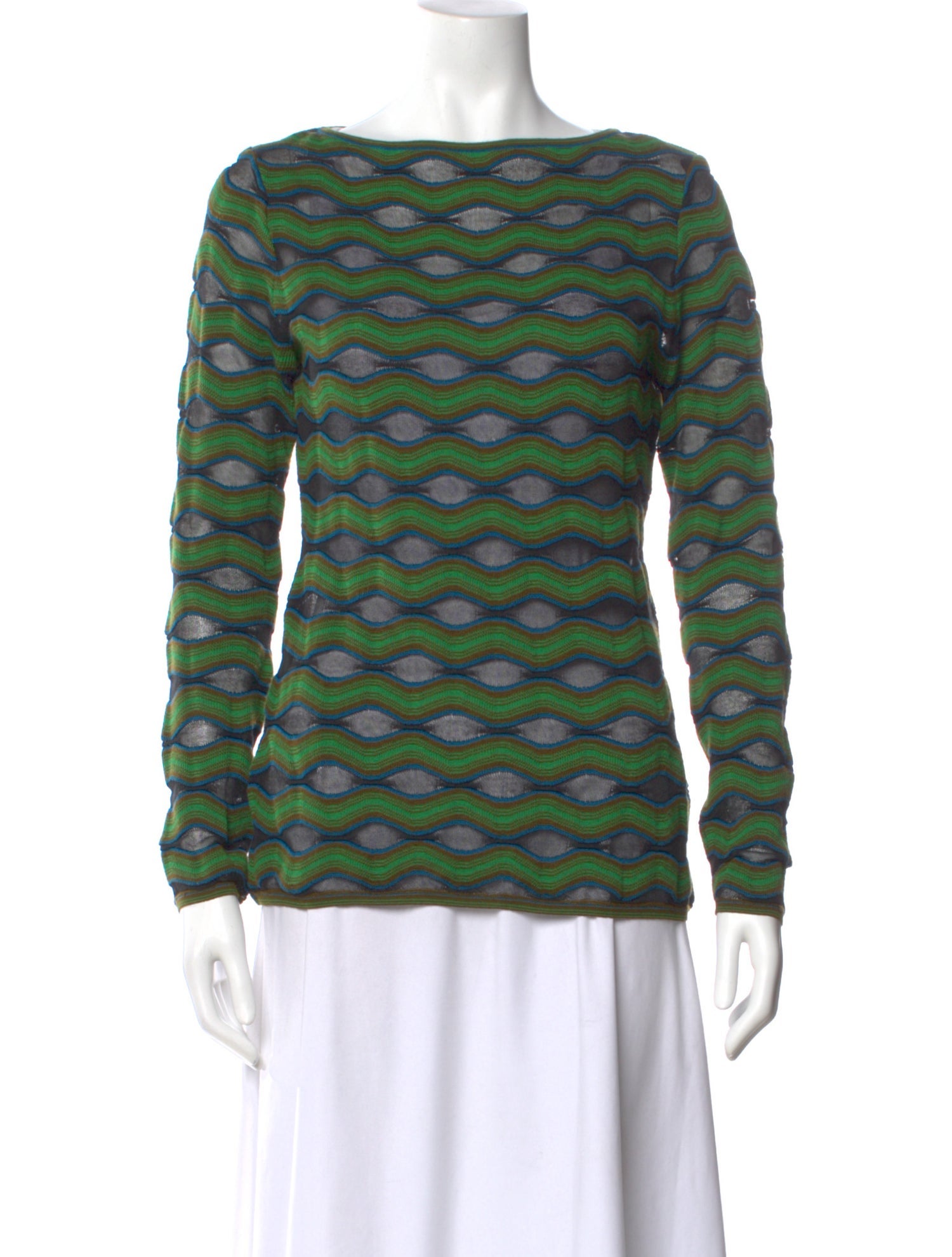 Missoni Printed Bateau Neckline Sweater