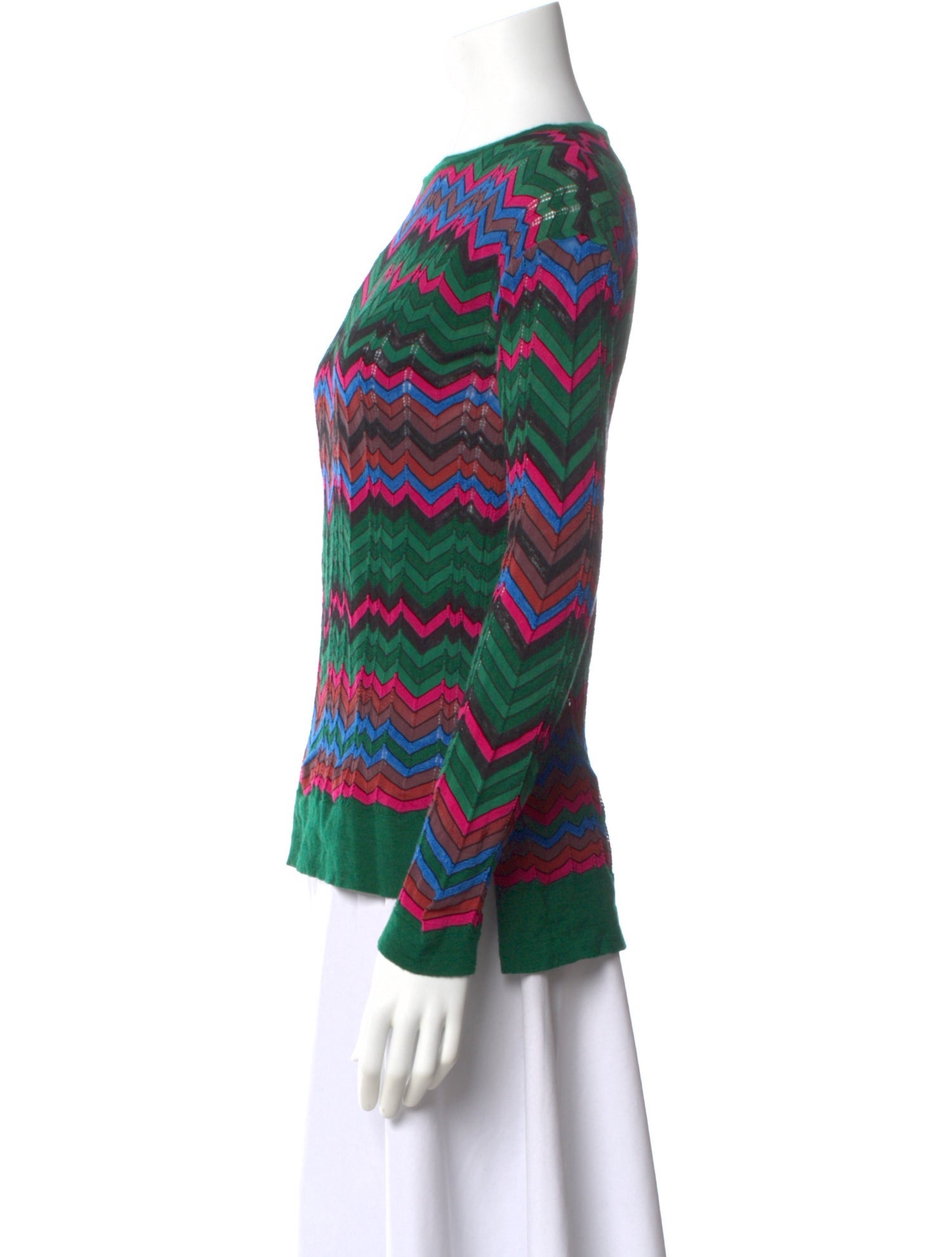 Missoni Striped Bateau Neckline Sweater