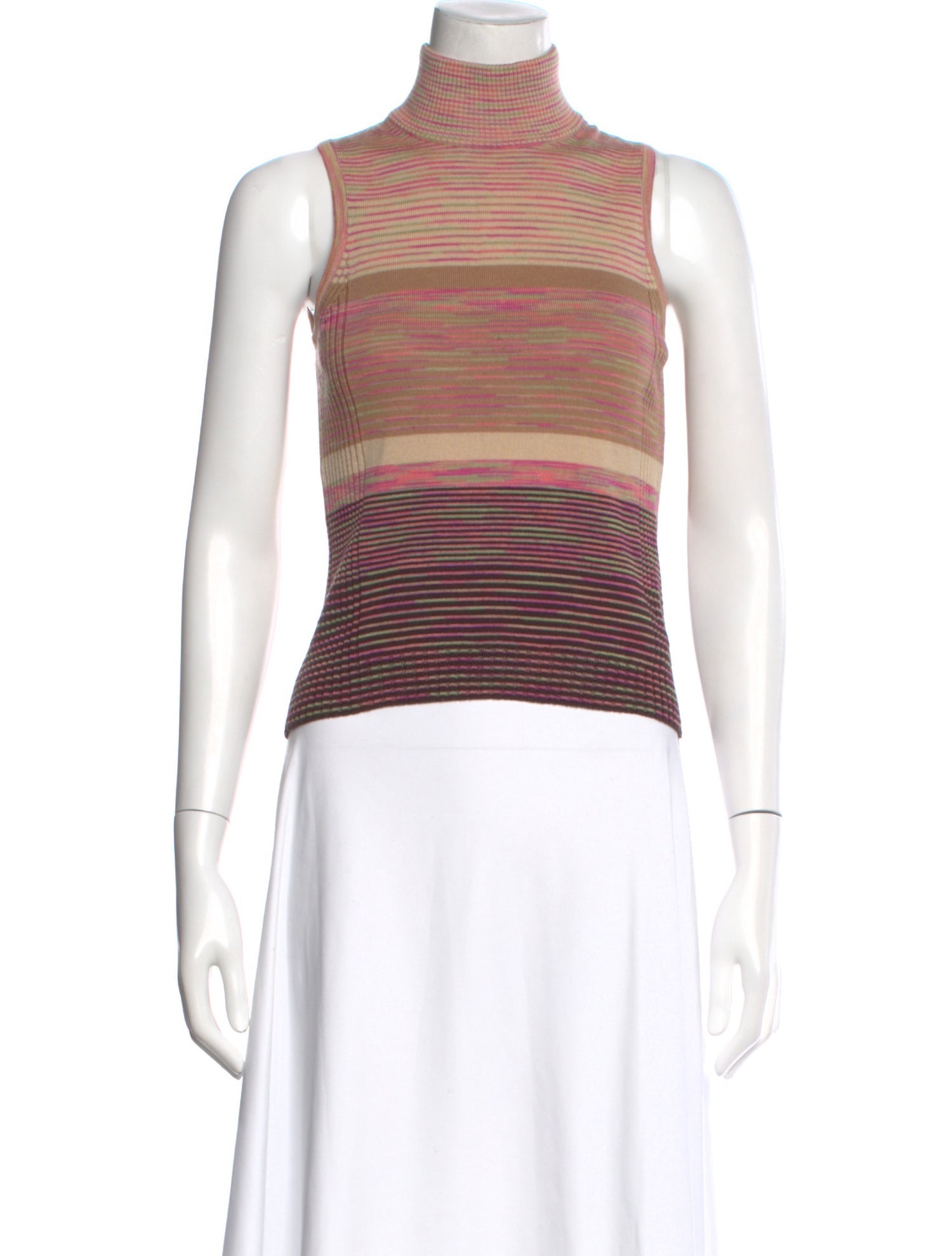 M Missoni Striped Turtleneck Sweater