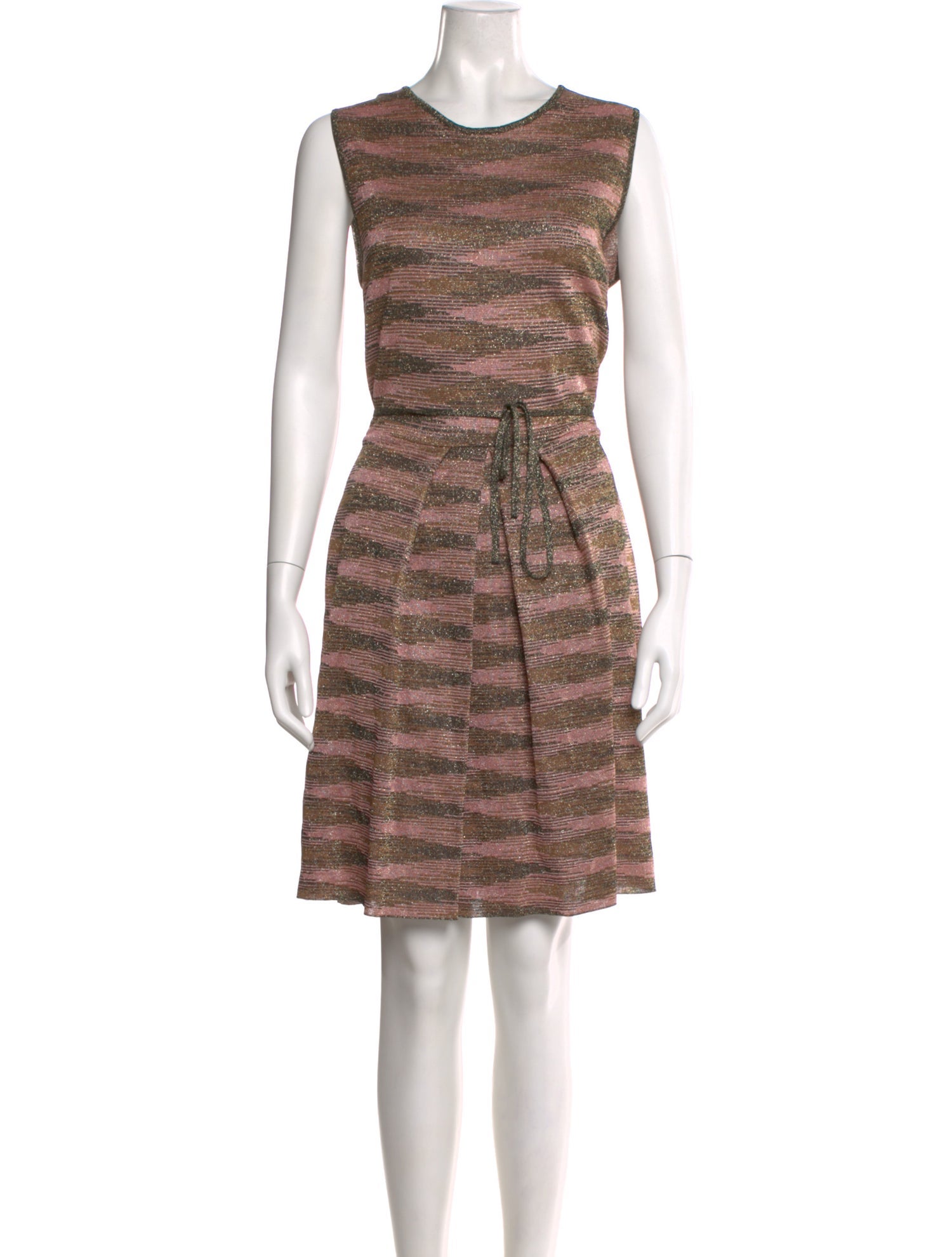 M Missoni Striped Knee-Length Dress