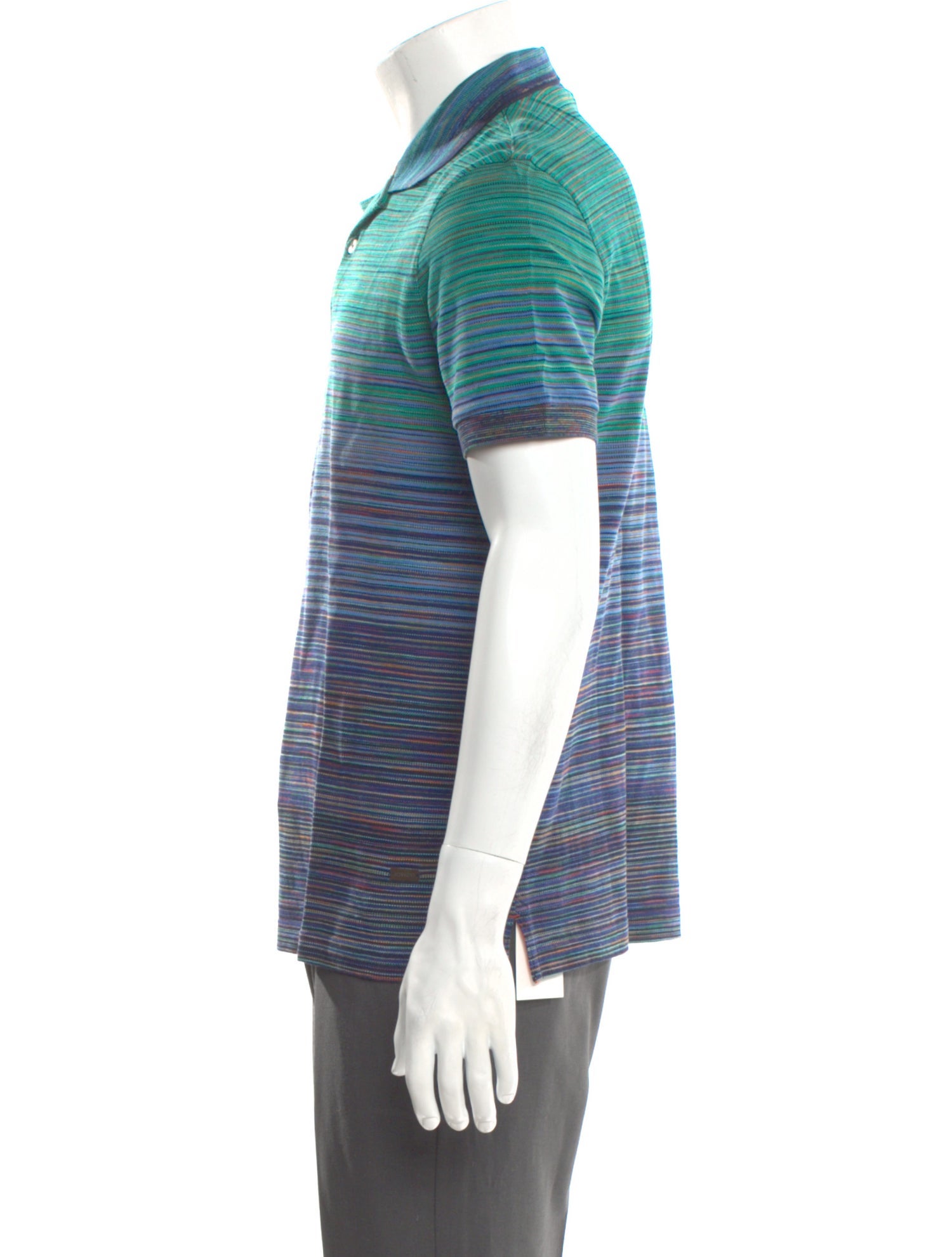Missoni Striped Crew Neck Polo Shirt