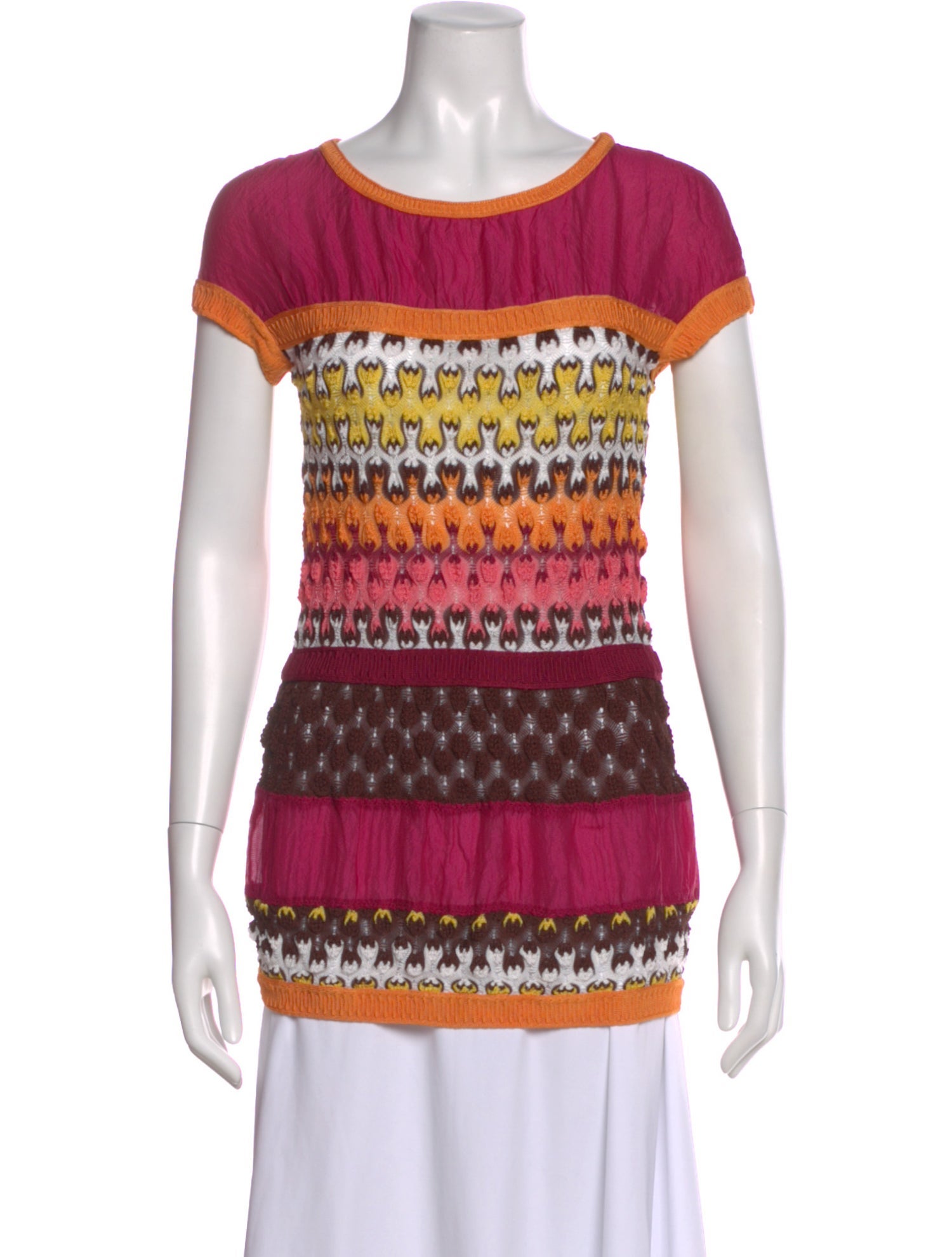 Missoni Patterned Crew Neck Top