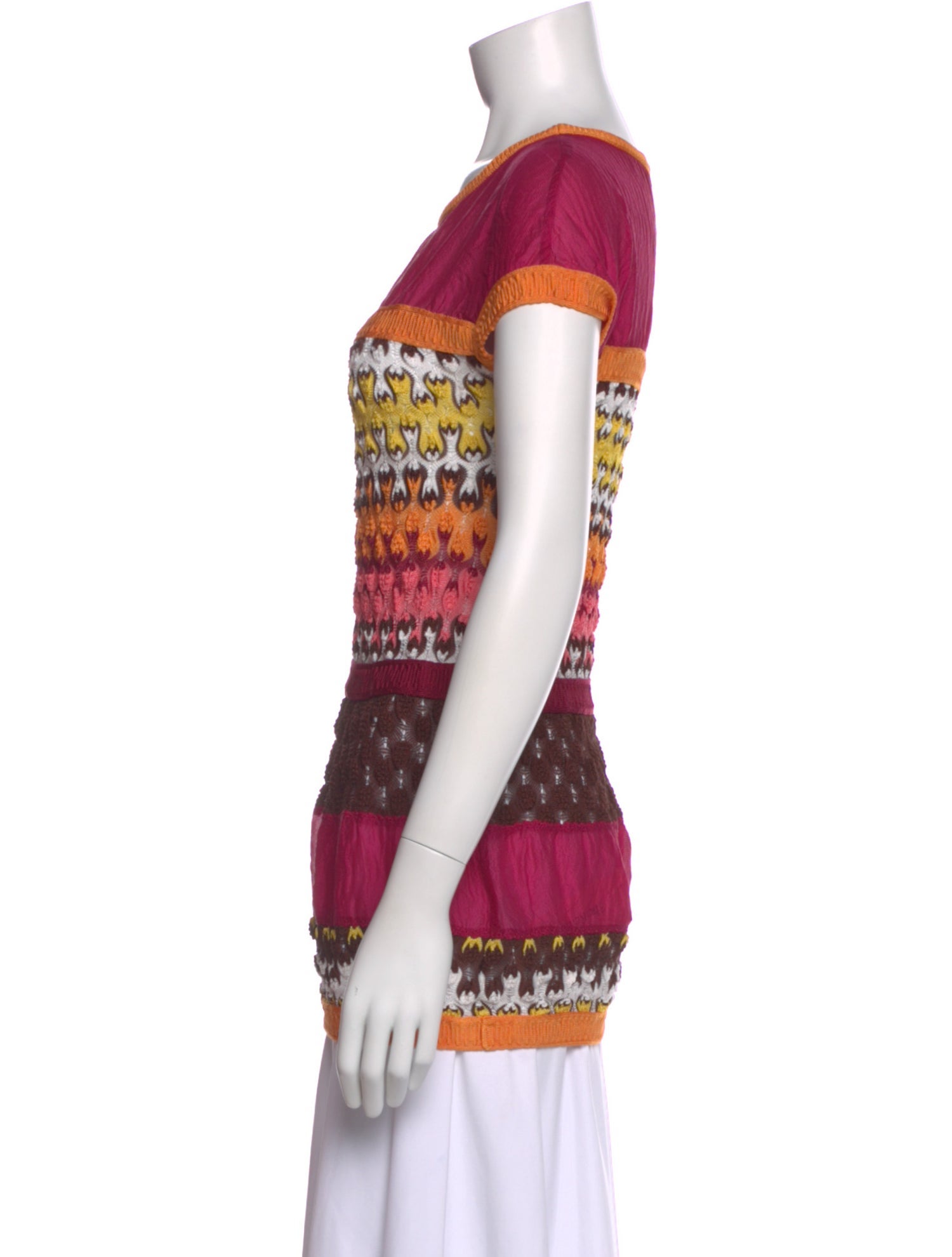 Missoni Patterned Crew Neck Top