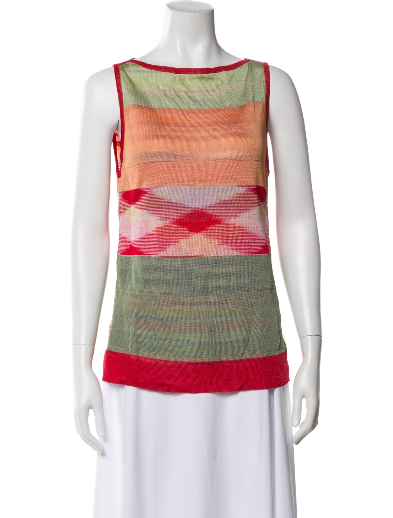 Missoni Patterned Bateau Neckline Top