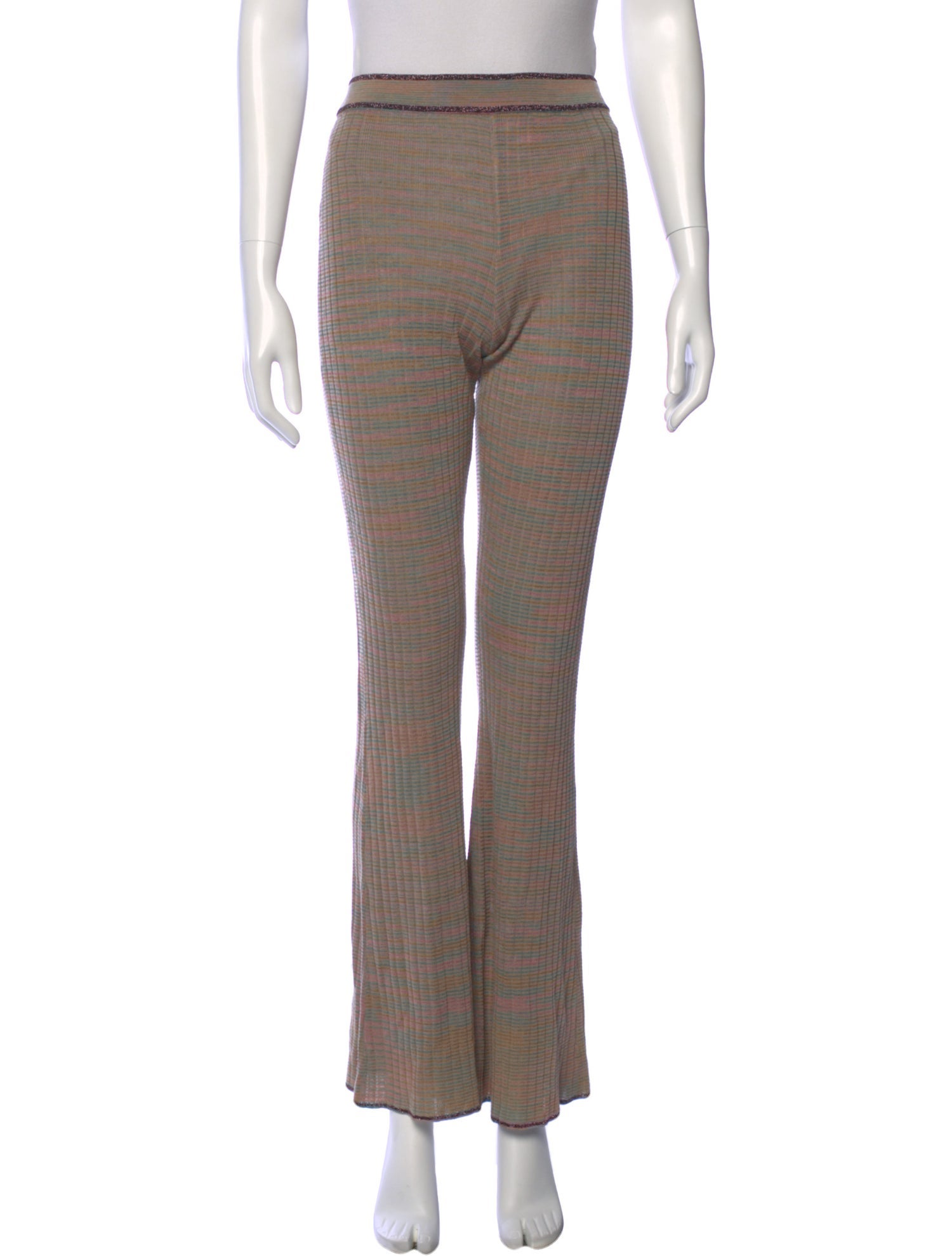 M Missoni Plaid Print Wide Leg Pants