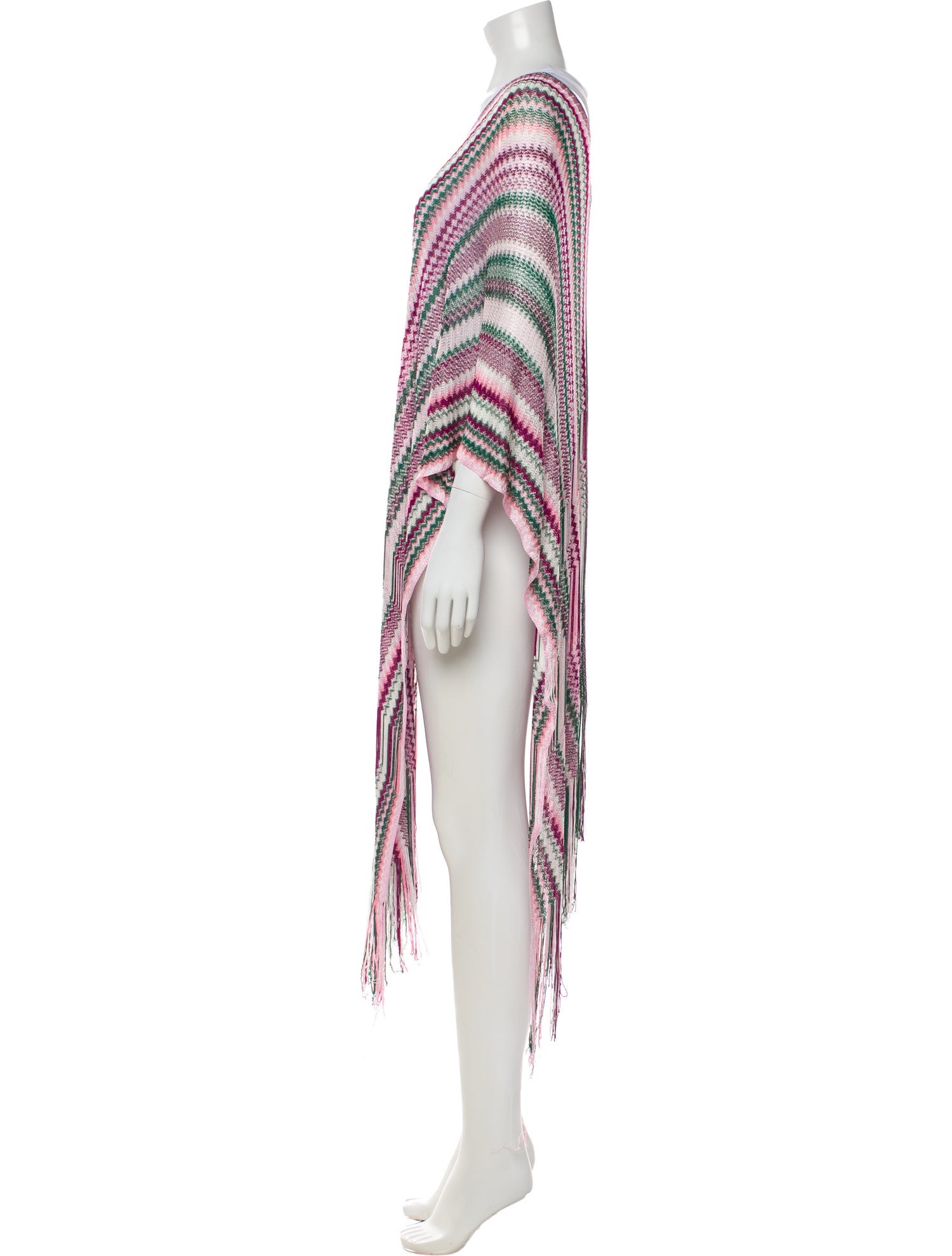 Missoni Striped Fringe Trim Accent Cover-Up