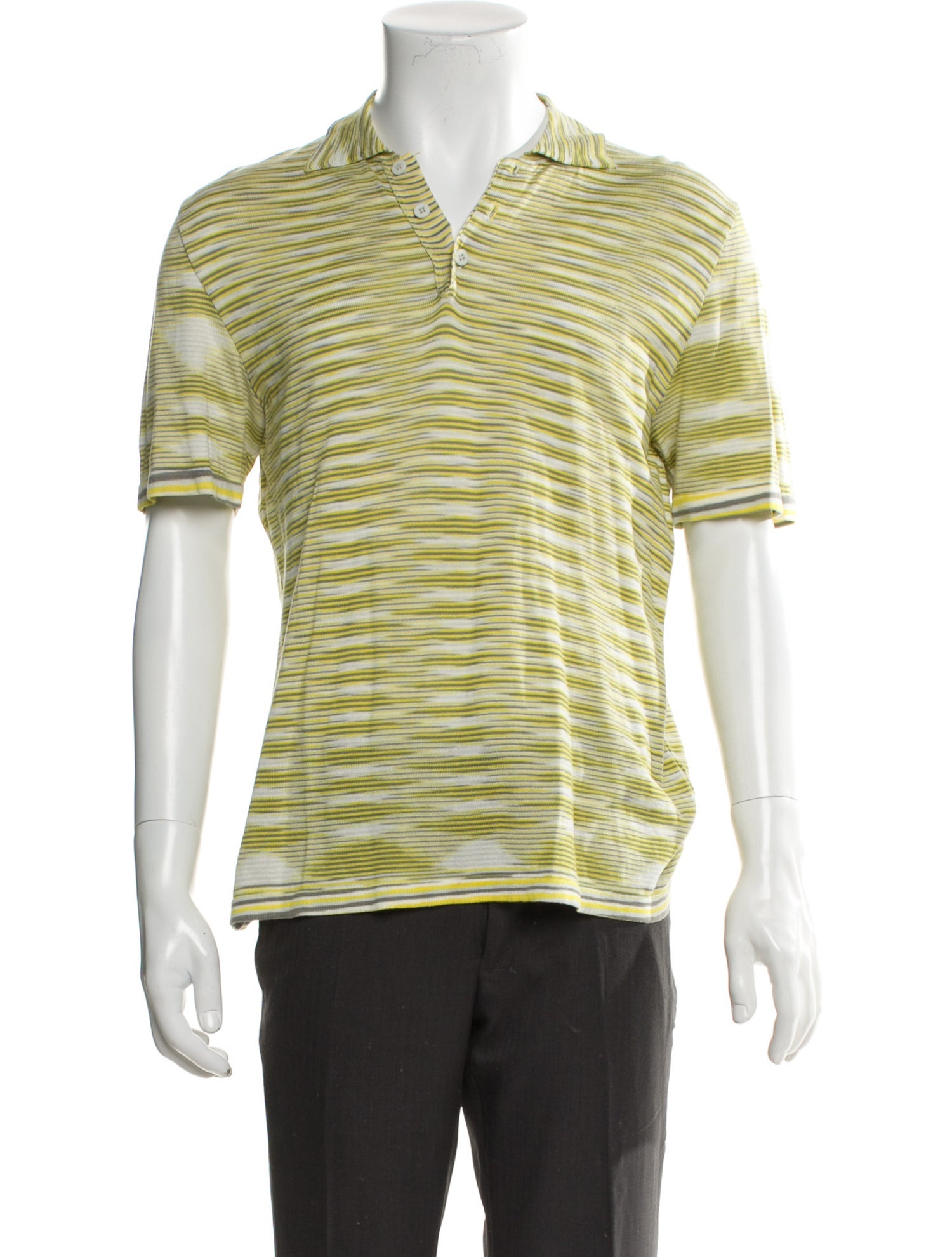 Missoni Striped Crew Neck Polo Shirt