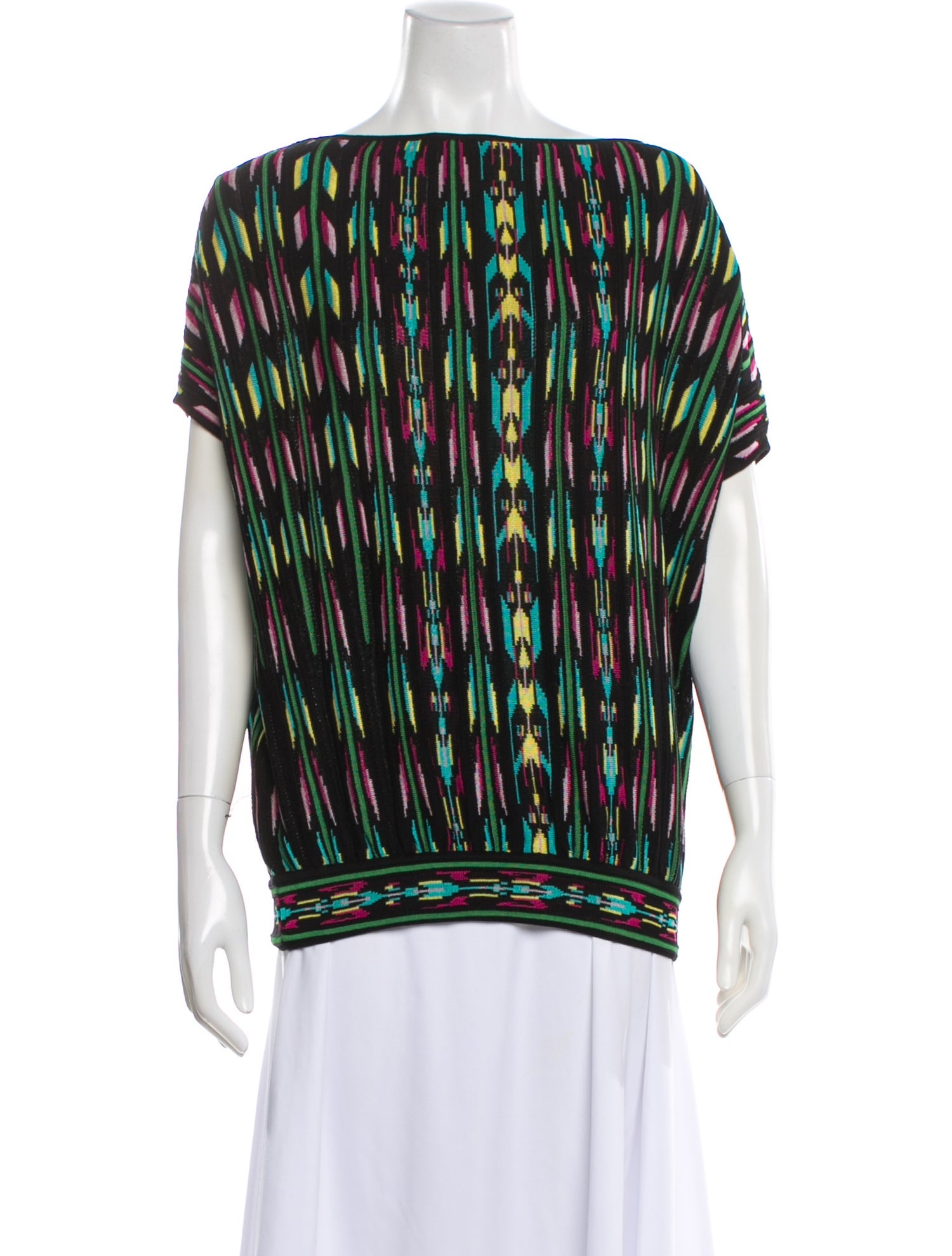 Missoni Patterned Bateau Neckline Top