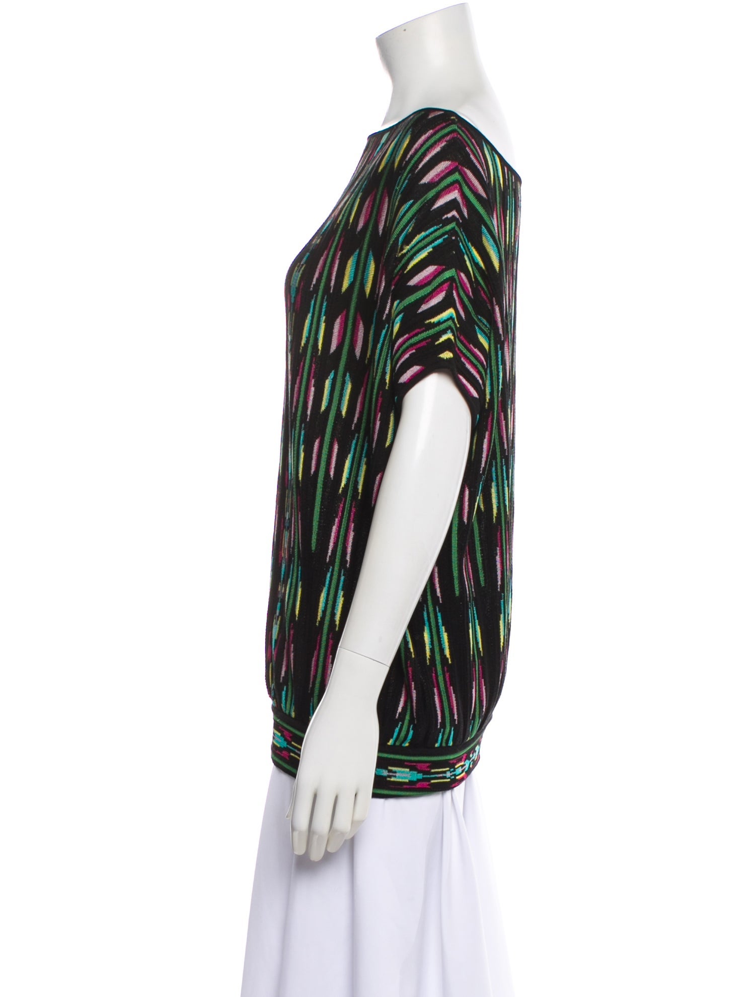 Missoni Patterned Bateau Neckline Top