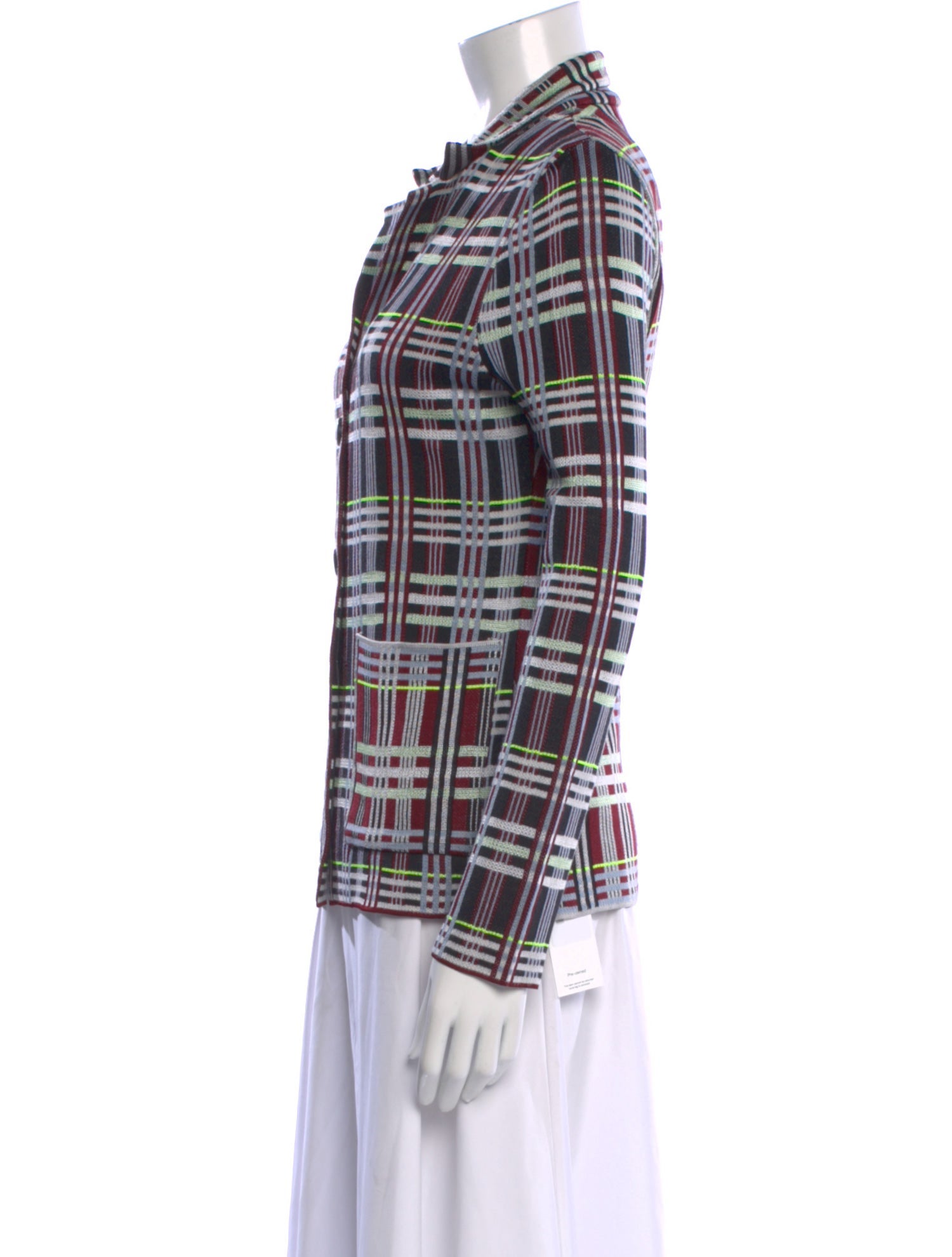 Missoni Plaid Print V-Neck Sweater w/ Tags