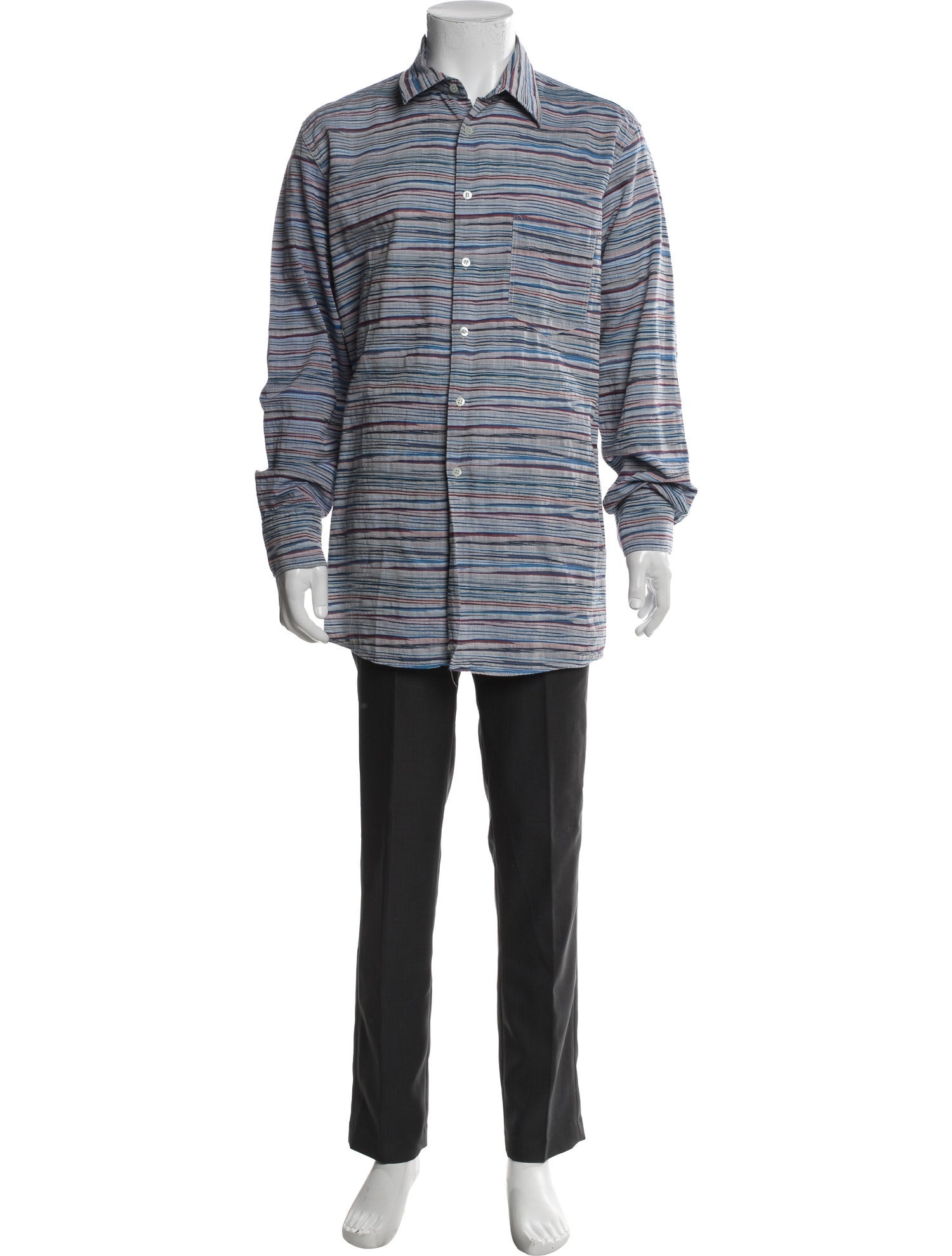 Missoni Plaid Print Long Sleeve Shirt