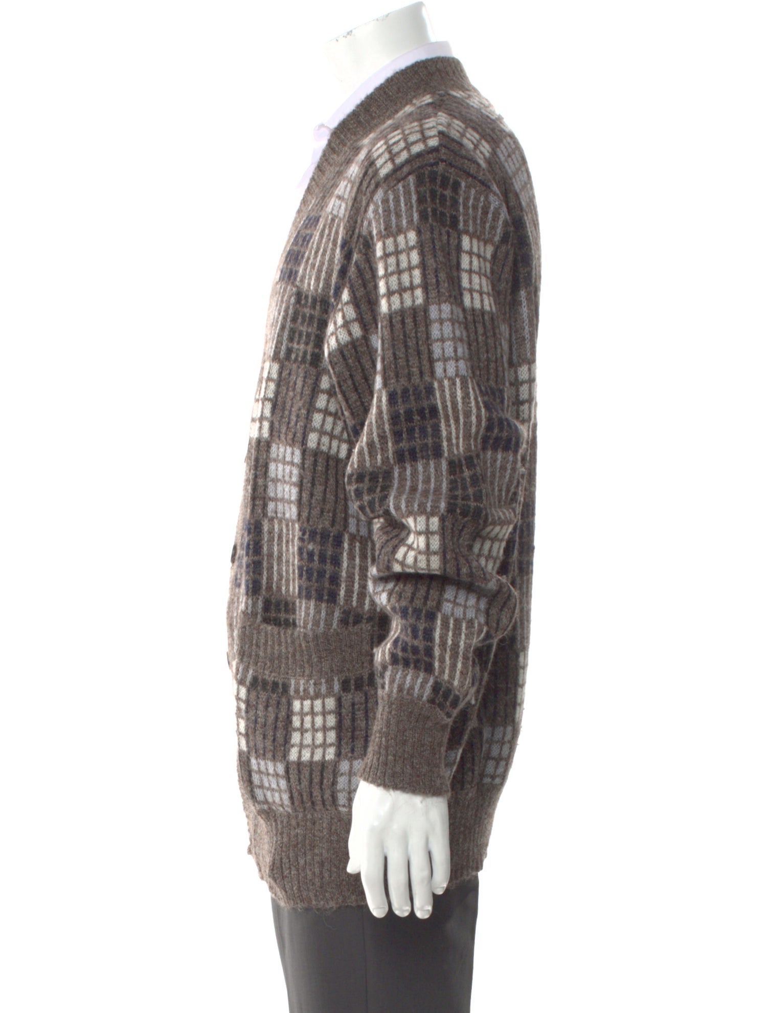 Missoni Wool Plaid Print Cardigan