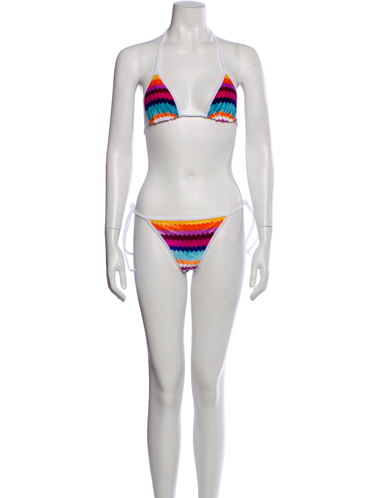 Missoni Striped Embroidered Accent Bikini w/ Tags