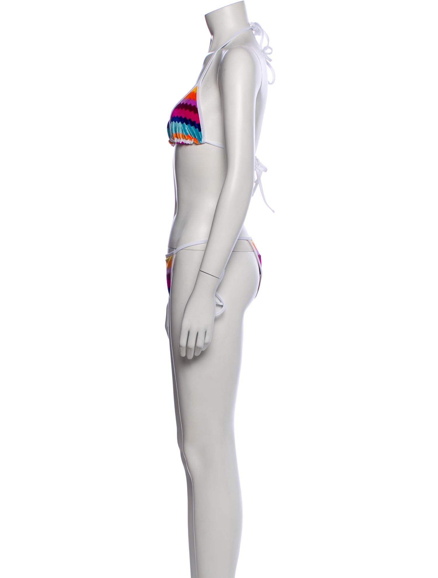 Missoni Striped Embroidered Accent Bikini w/ Tags