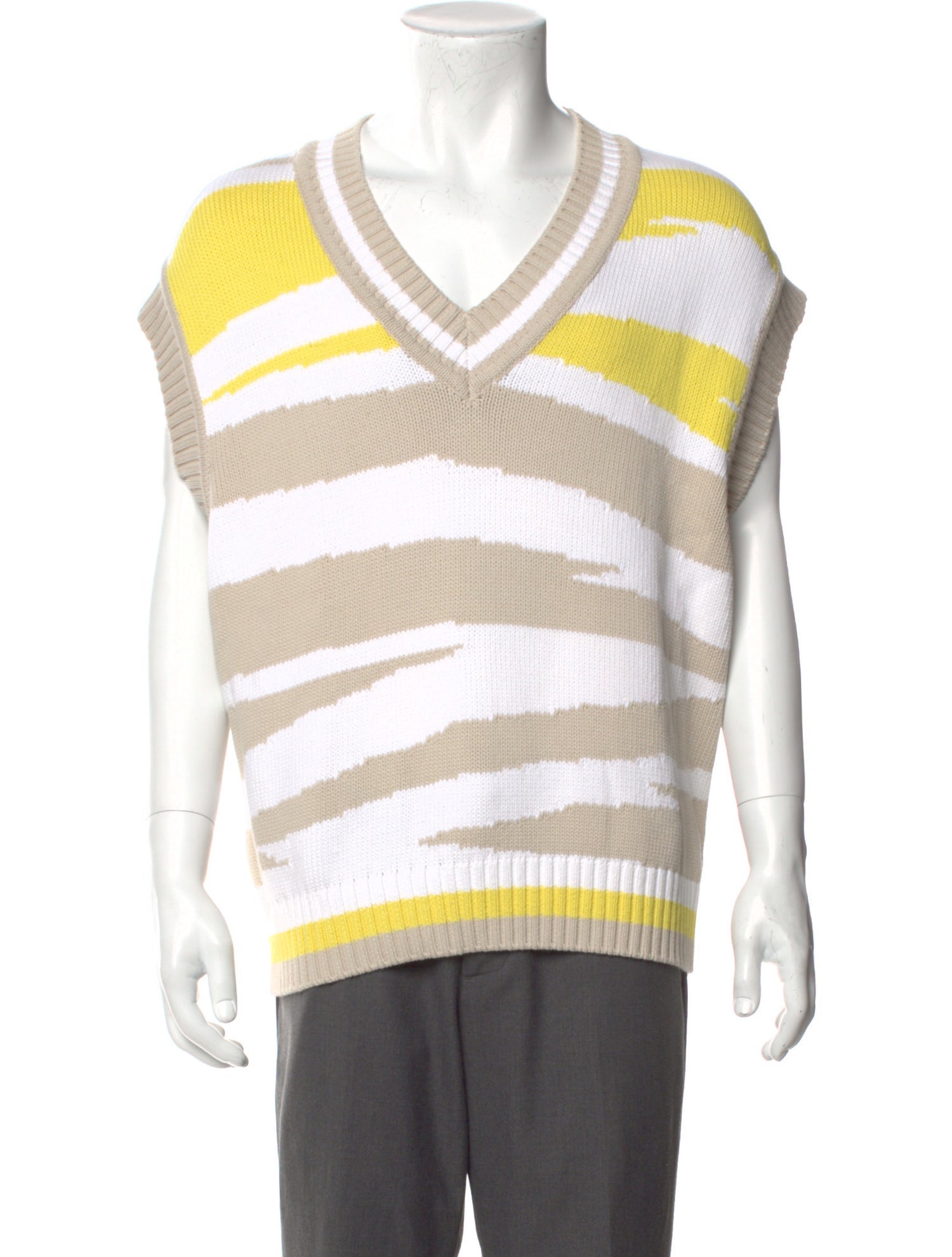 Missoni Colorblock Pattern V-Neck Sweater Vest