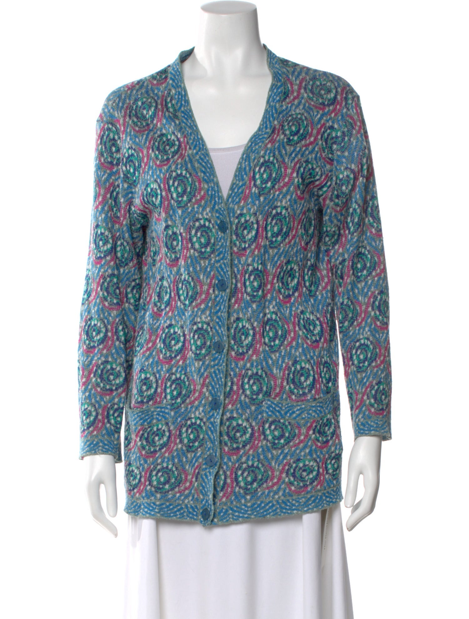 Missoni Sport Printed V-Neck Sweater
