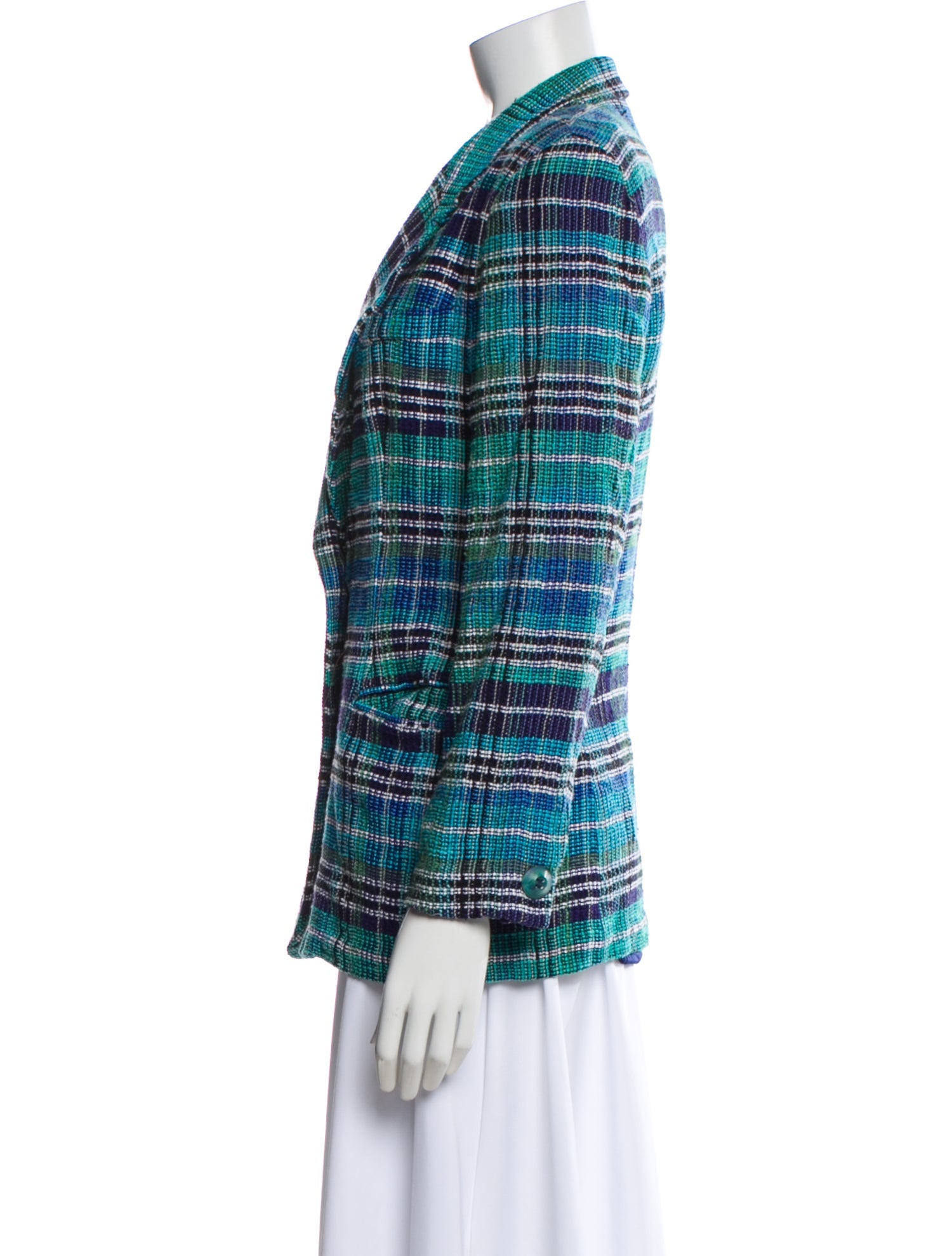 Missoni Wool Plaid Print Blazer