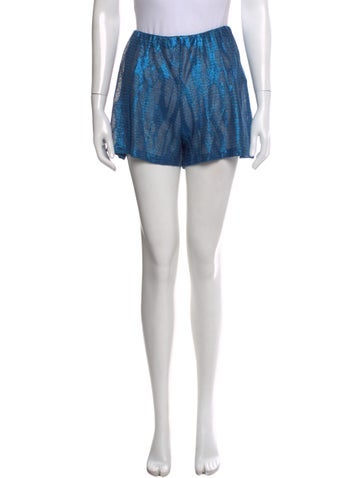 Pre-owned Missoni Tweed Pattern Mini Shorts W/ Tags In Blue