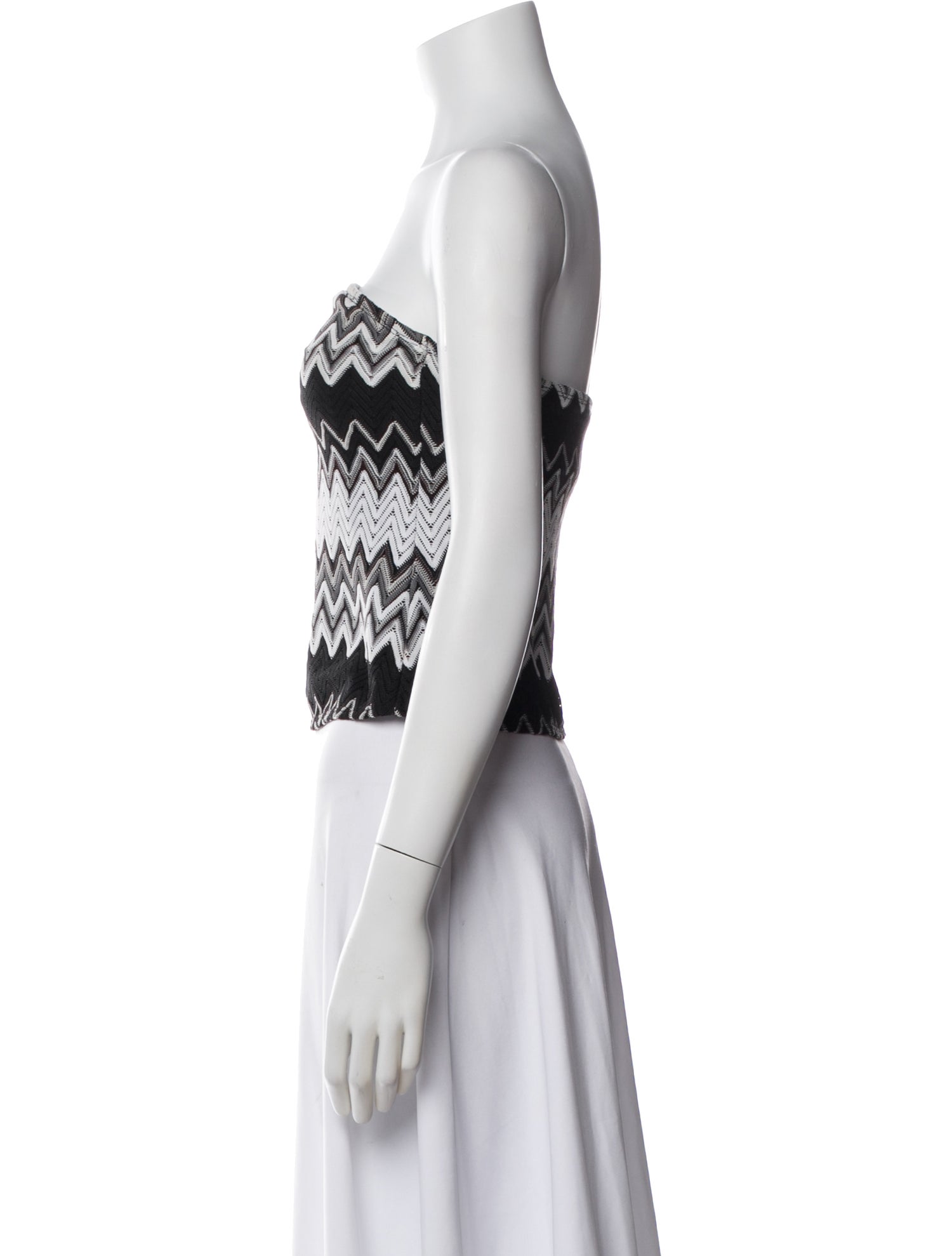 Missoni Patterned Strapless Top